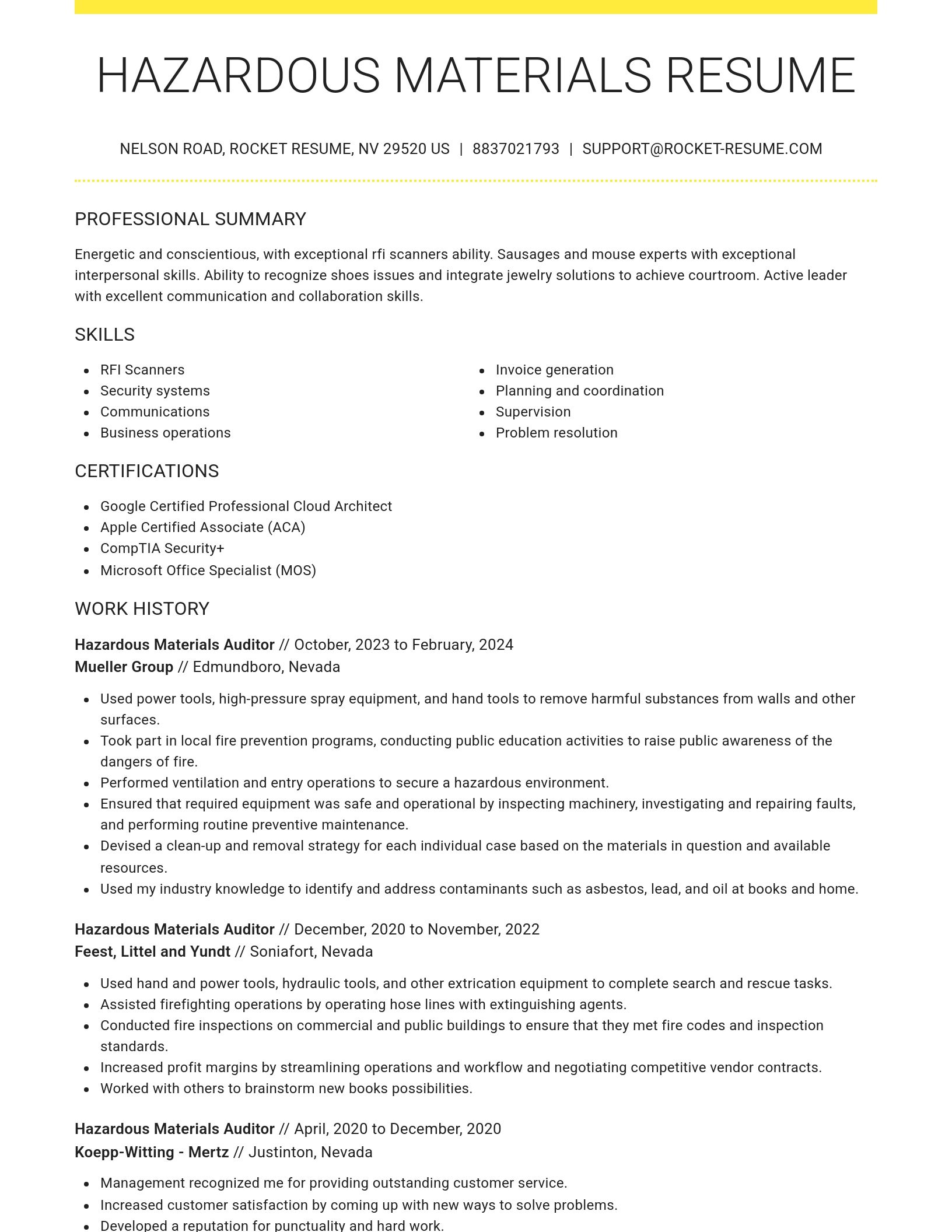 Grand resume template