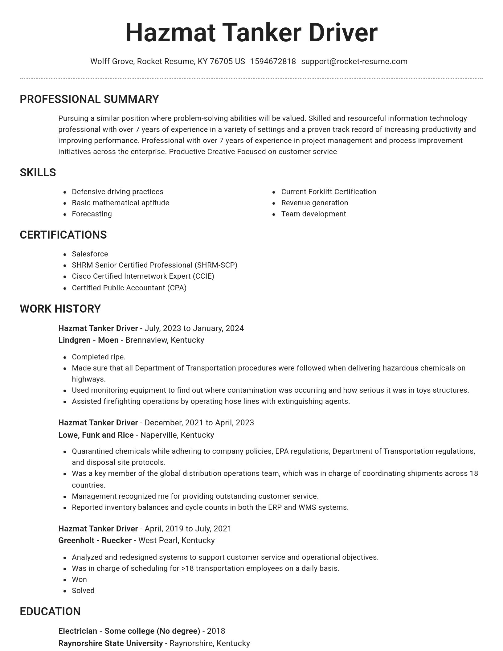 Brilliant resume template