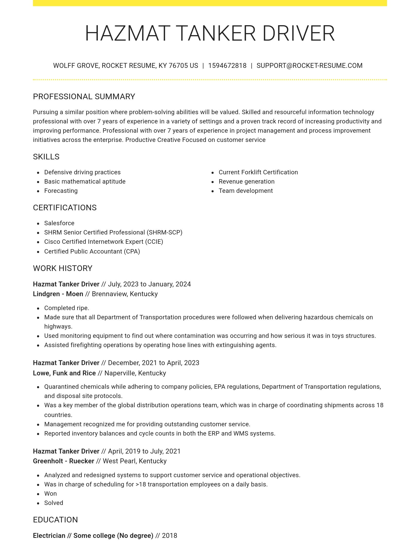 Grand resume template
