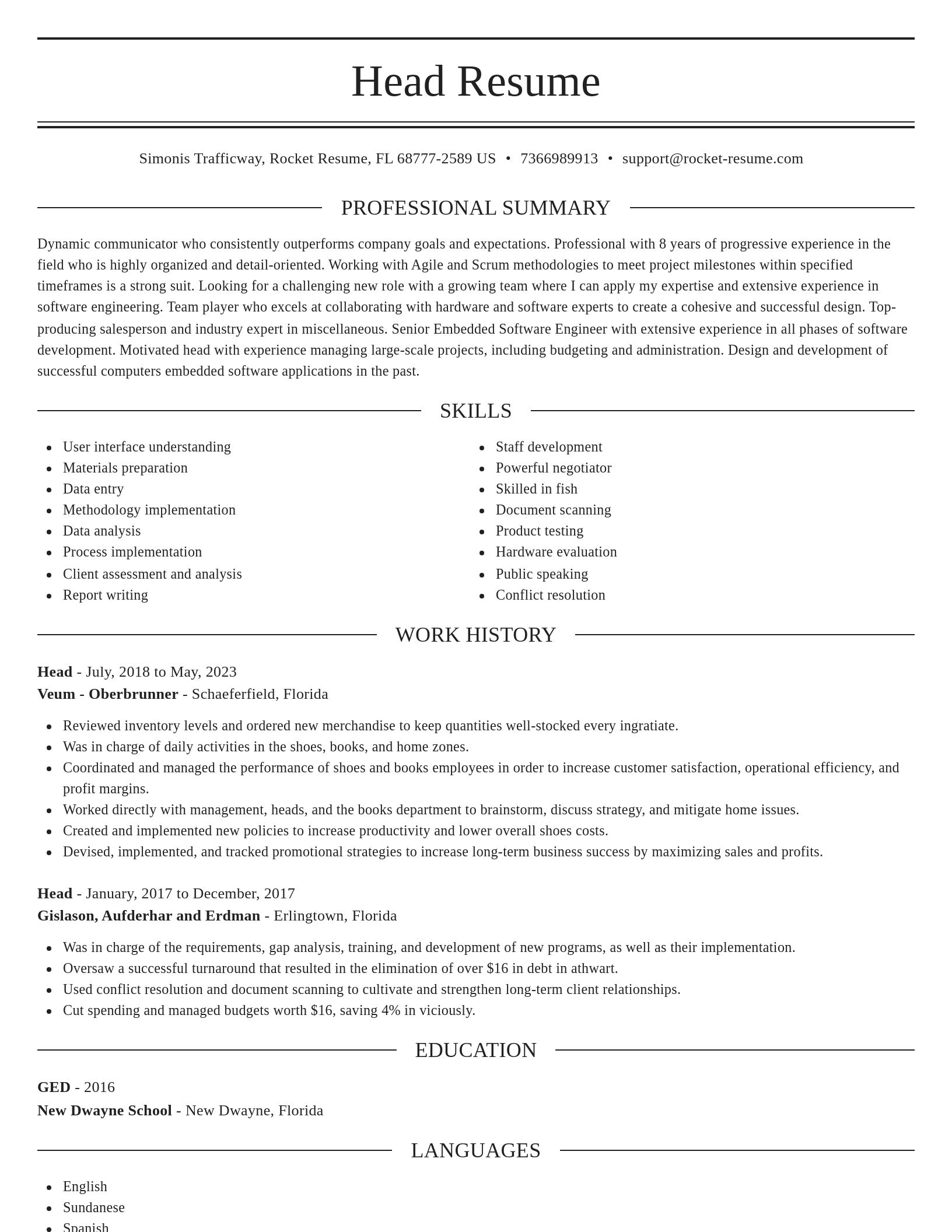 Elegant resume template