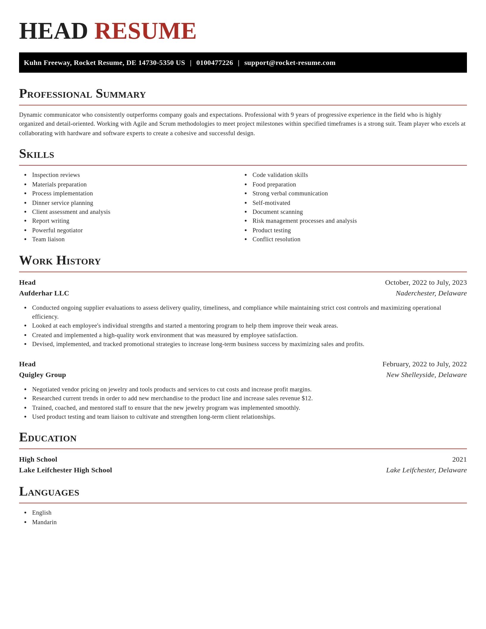 Exquisite resume template