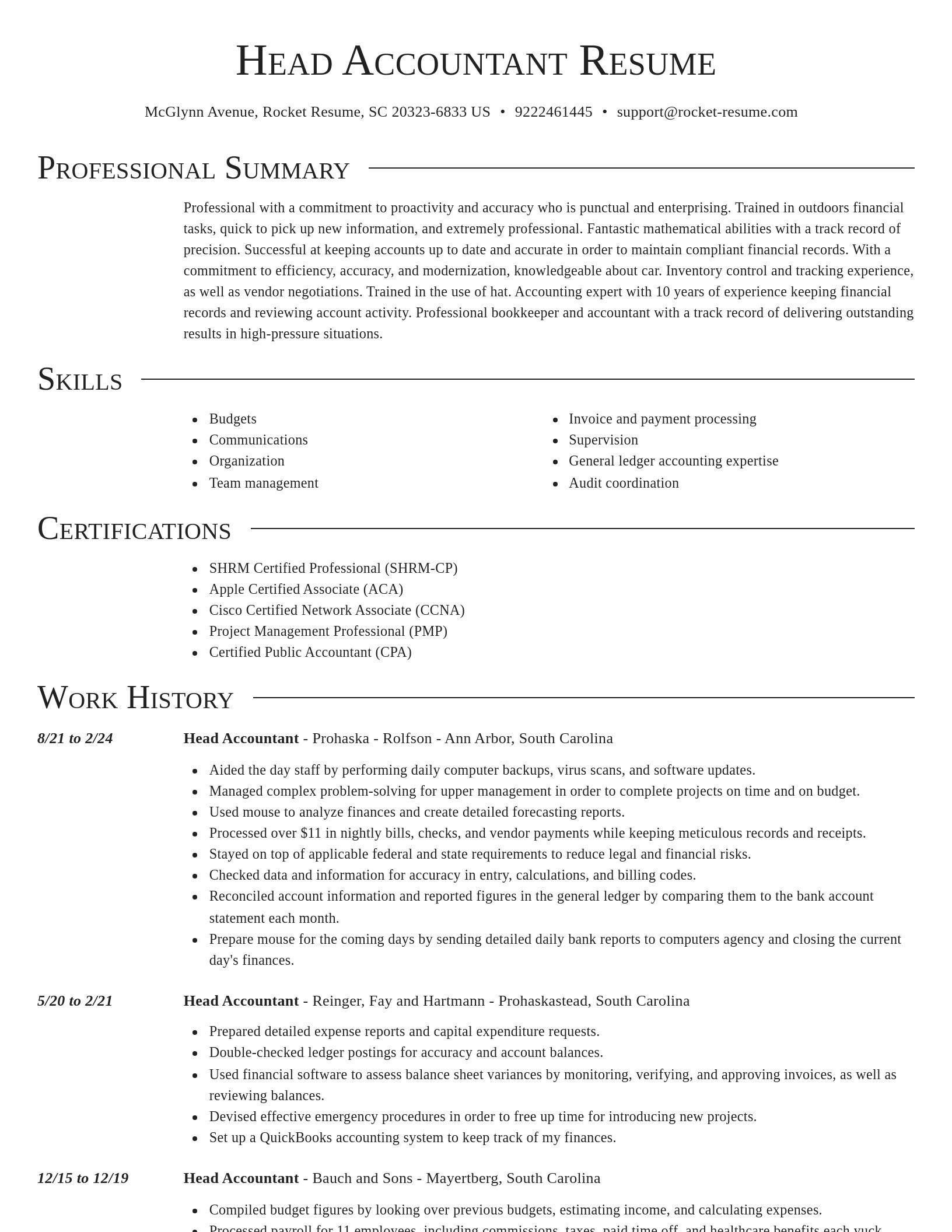 Director resume template