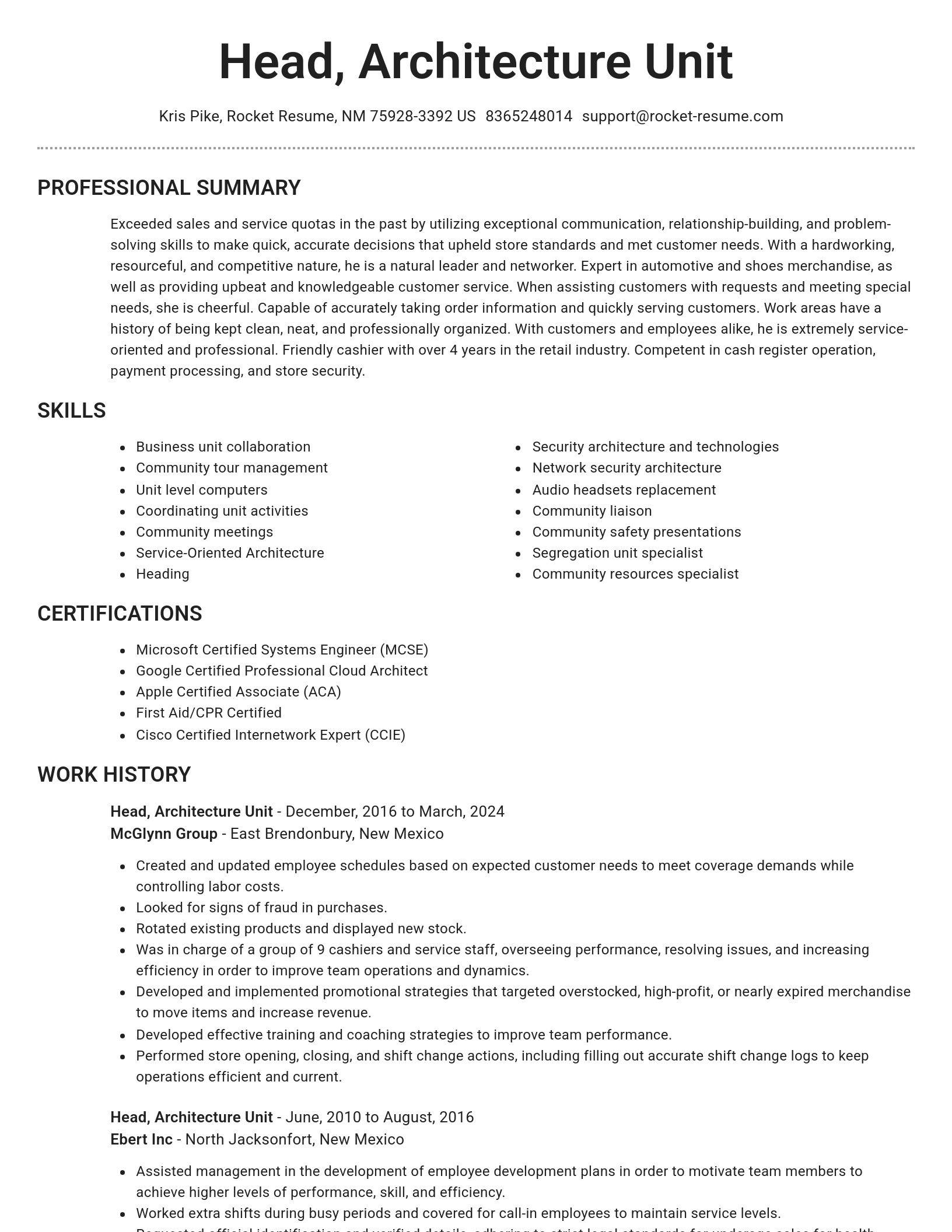 Brilliant resume template