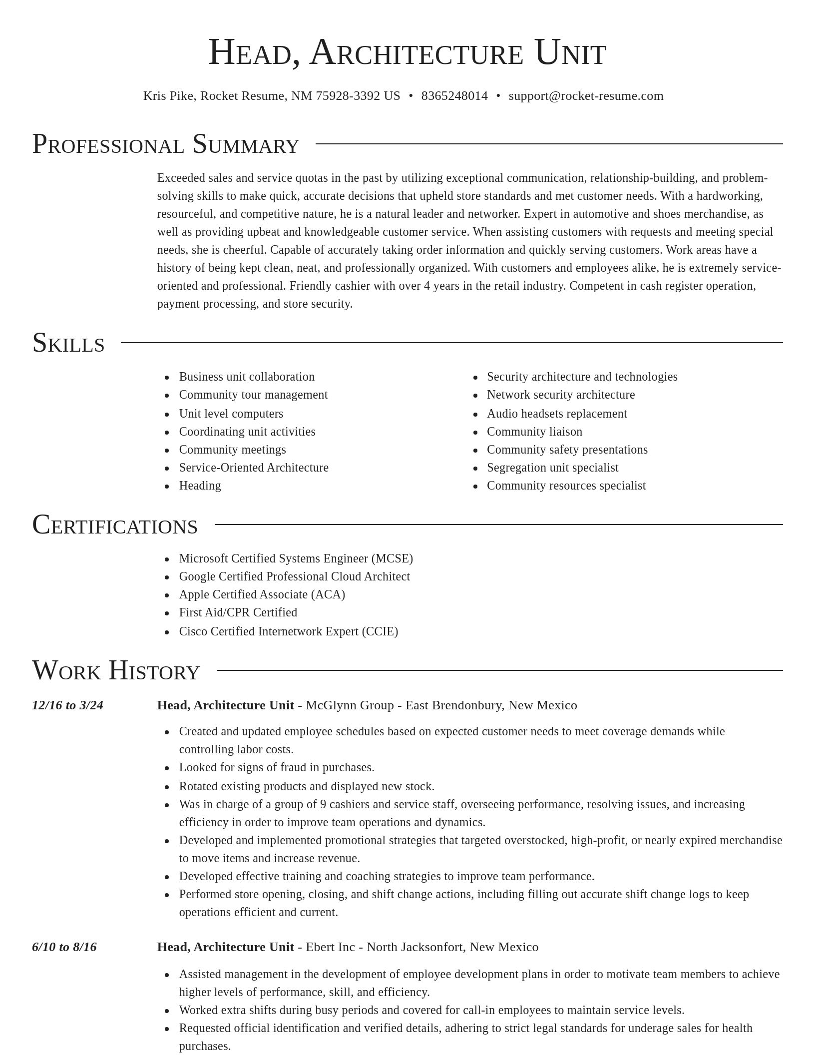 Director resume template