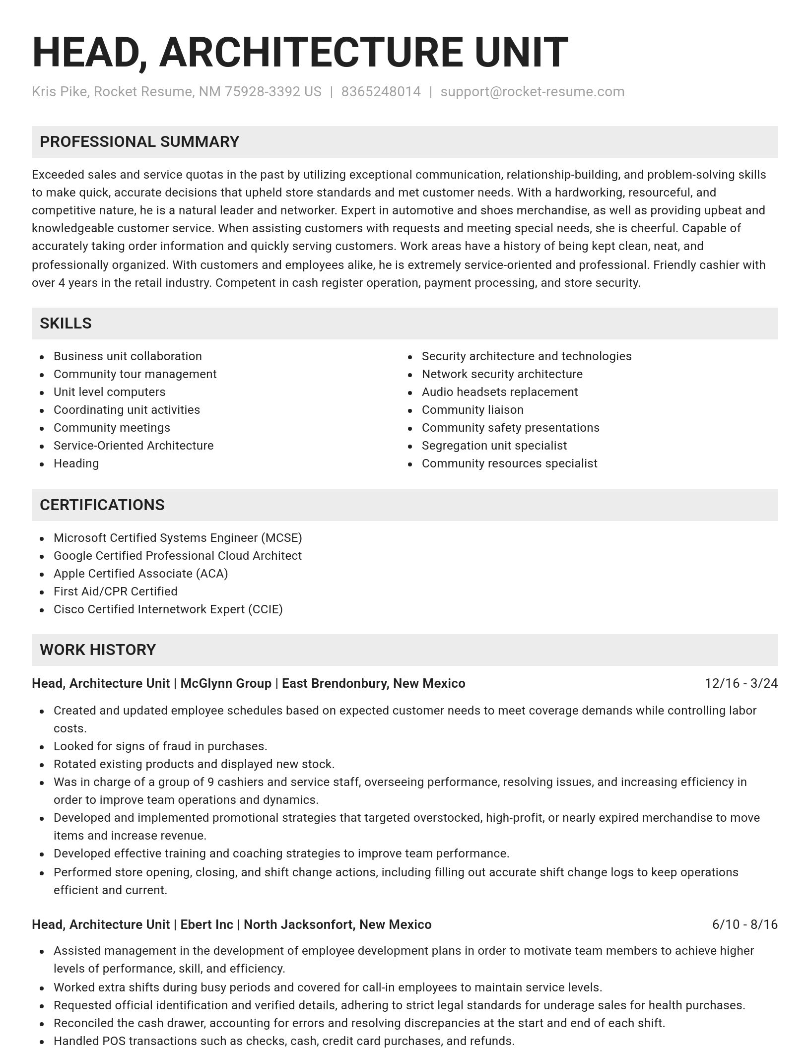 Genius resume template