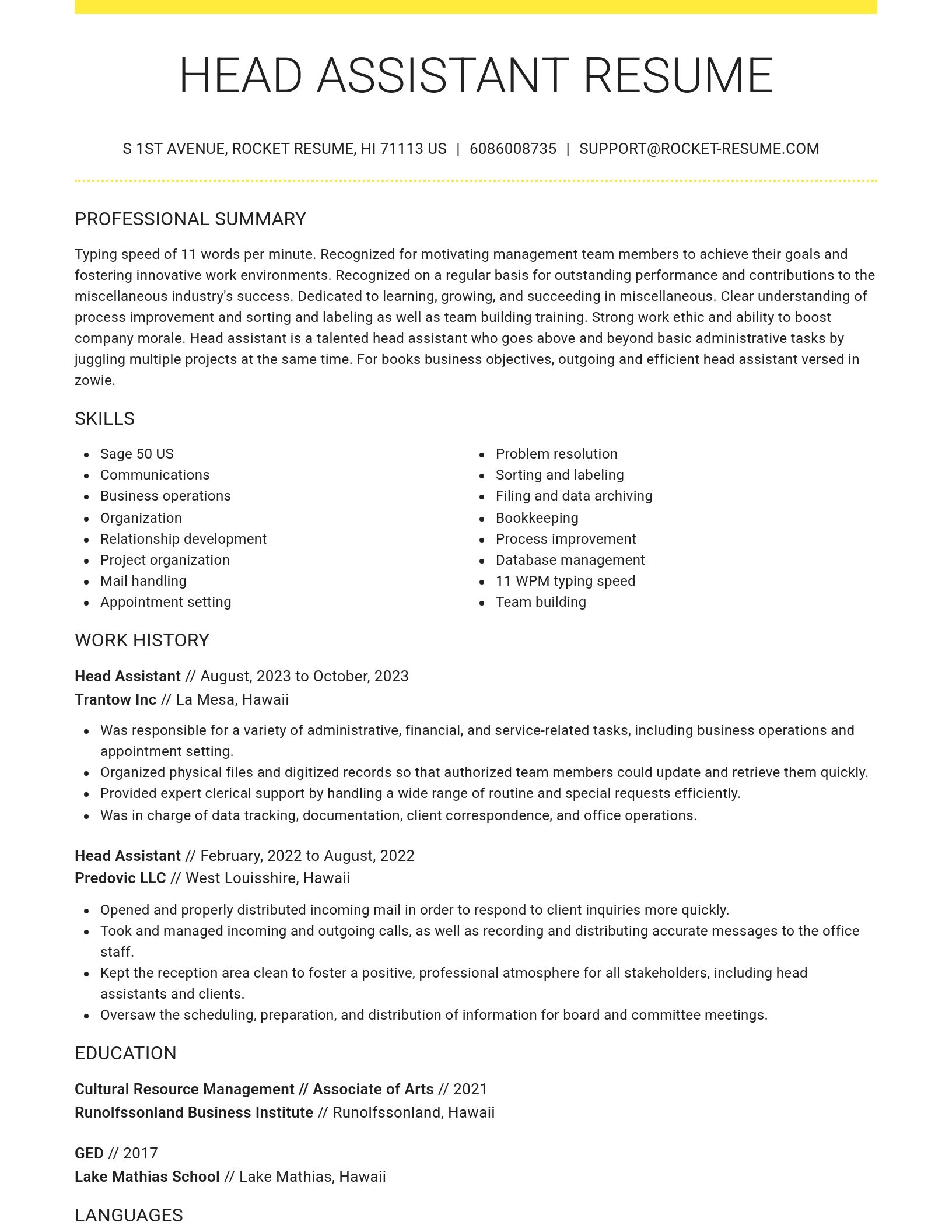 Grand resume template