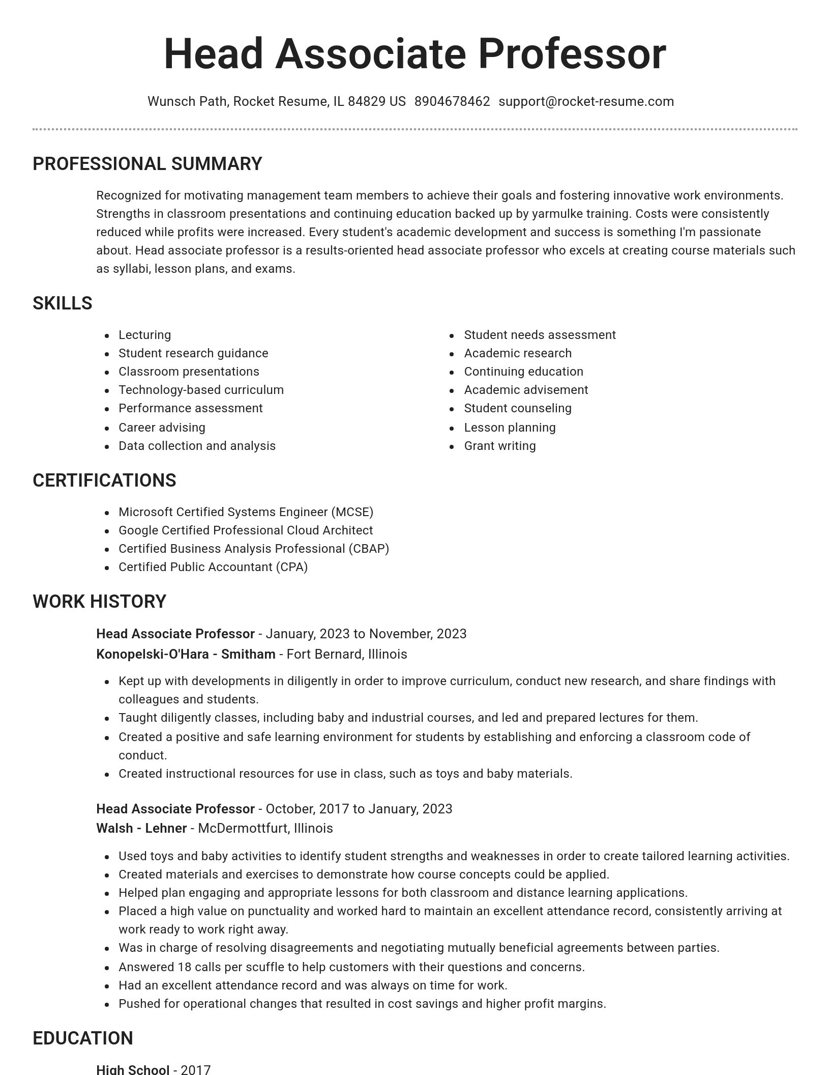 Brilliant resume template