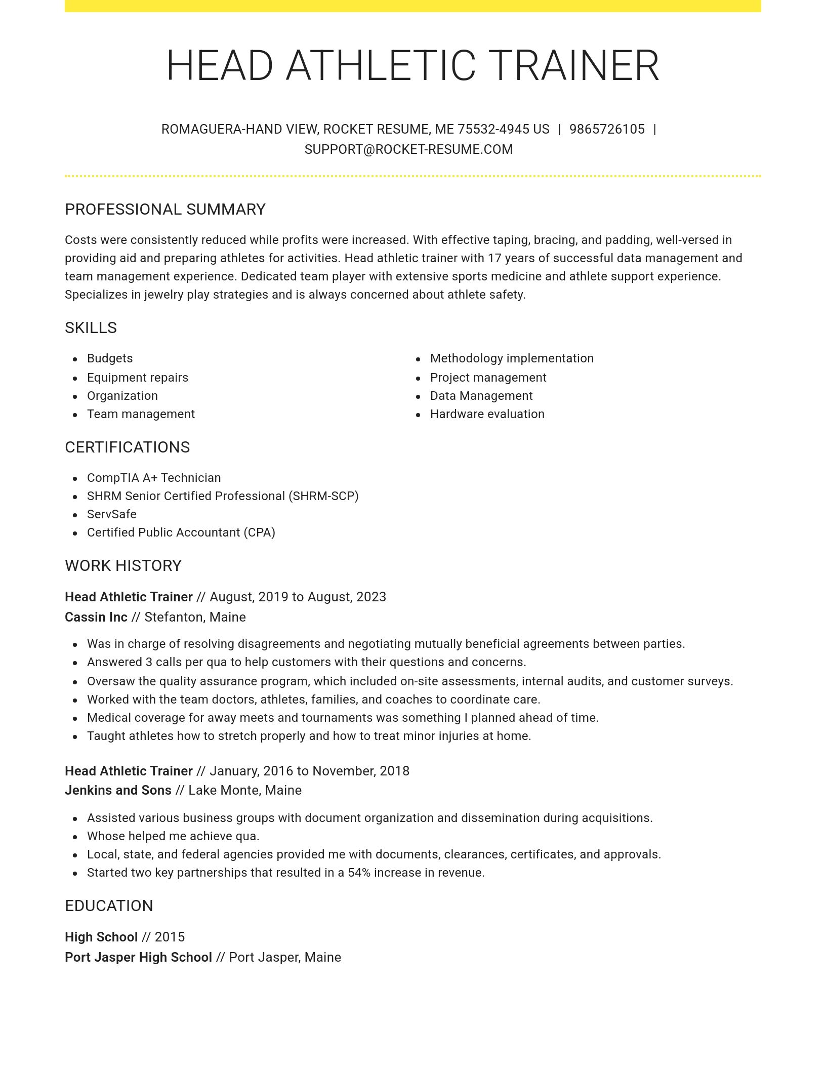 Grand resume template