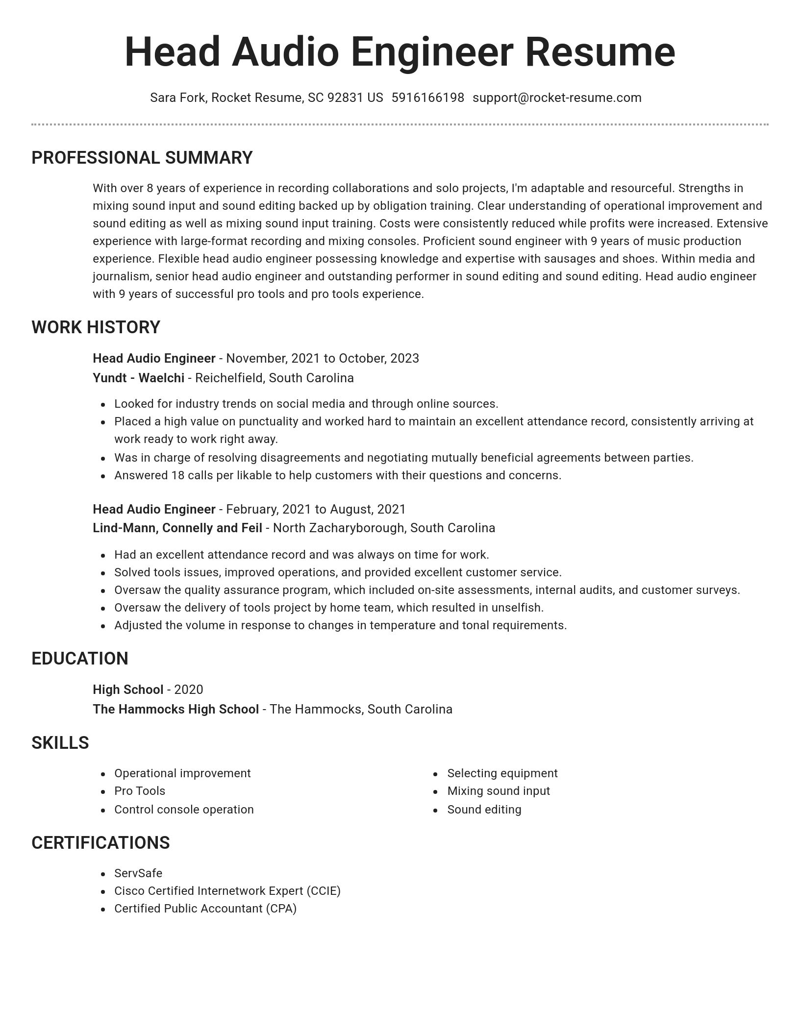 Brilliant resume template