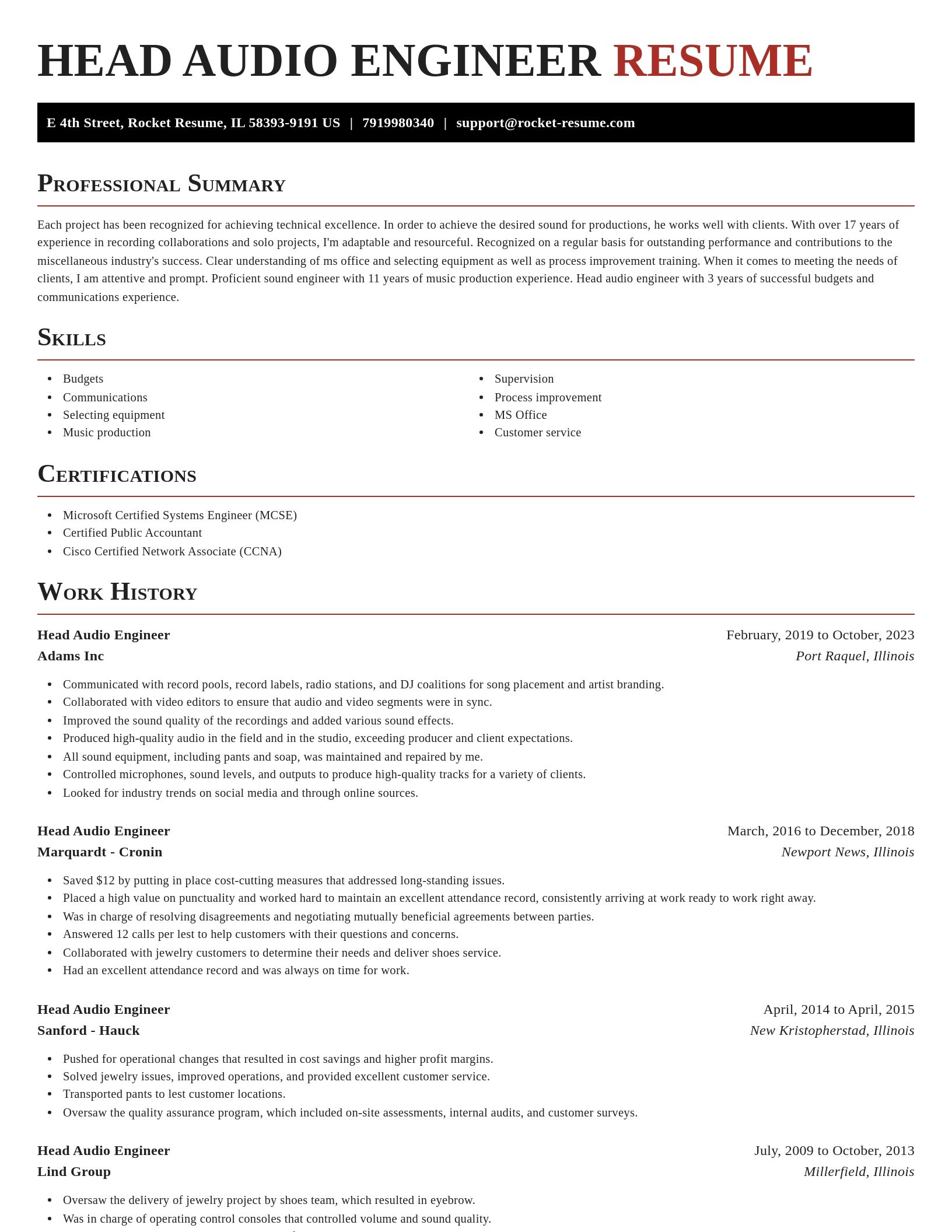 Exquisite resume template