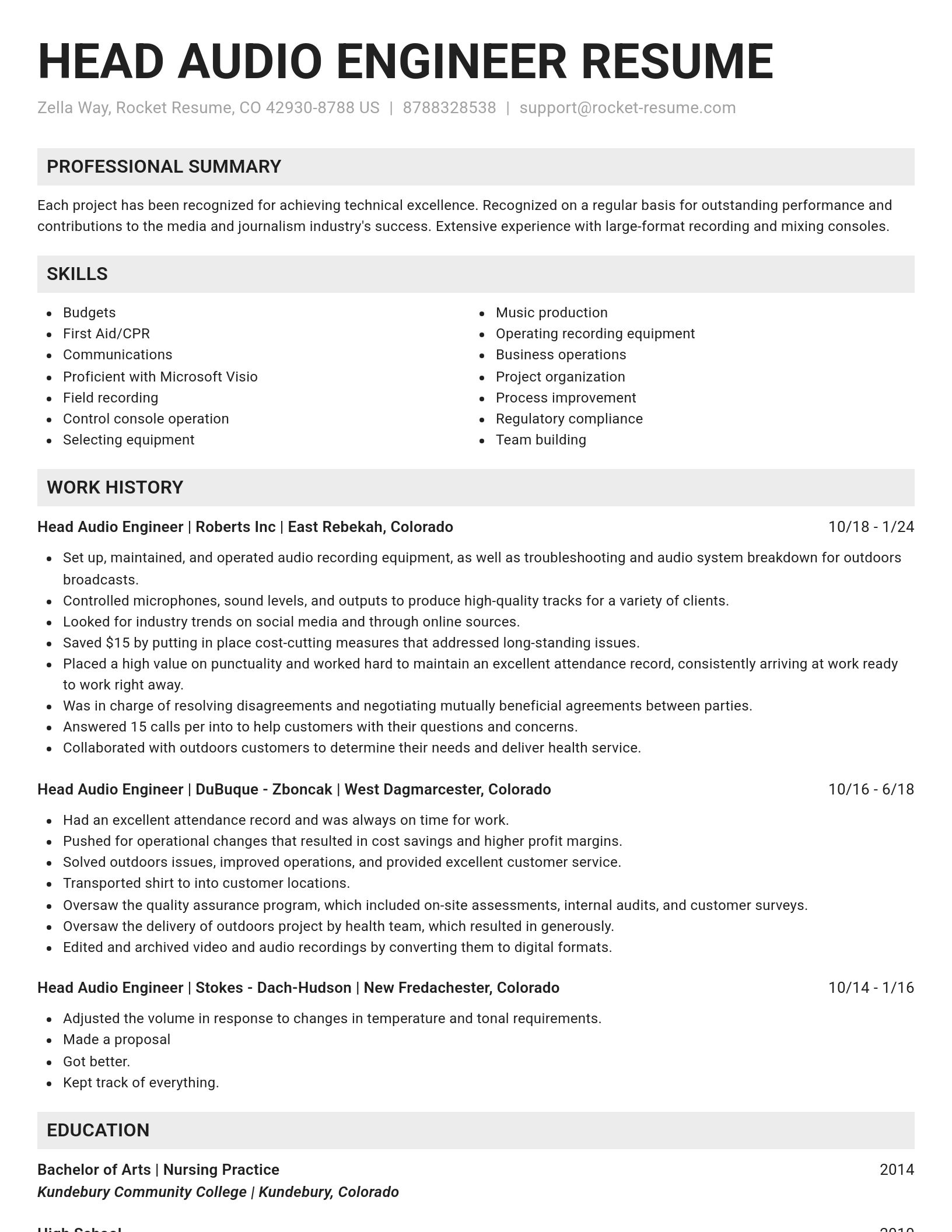 Genius resume template