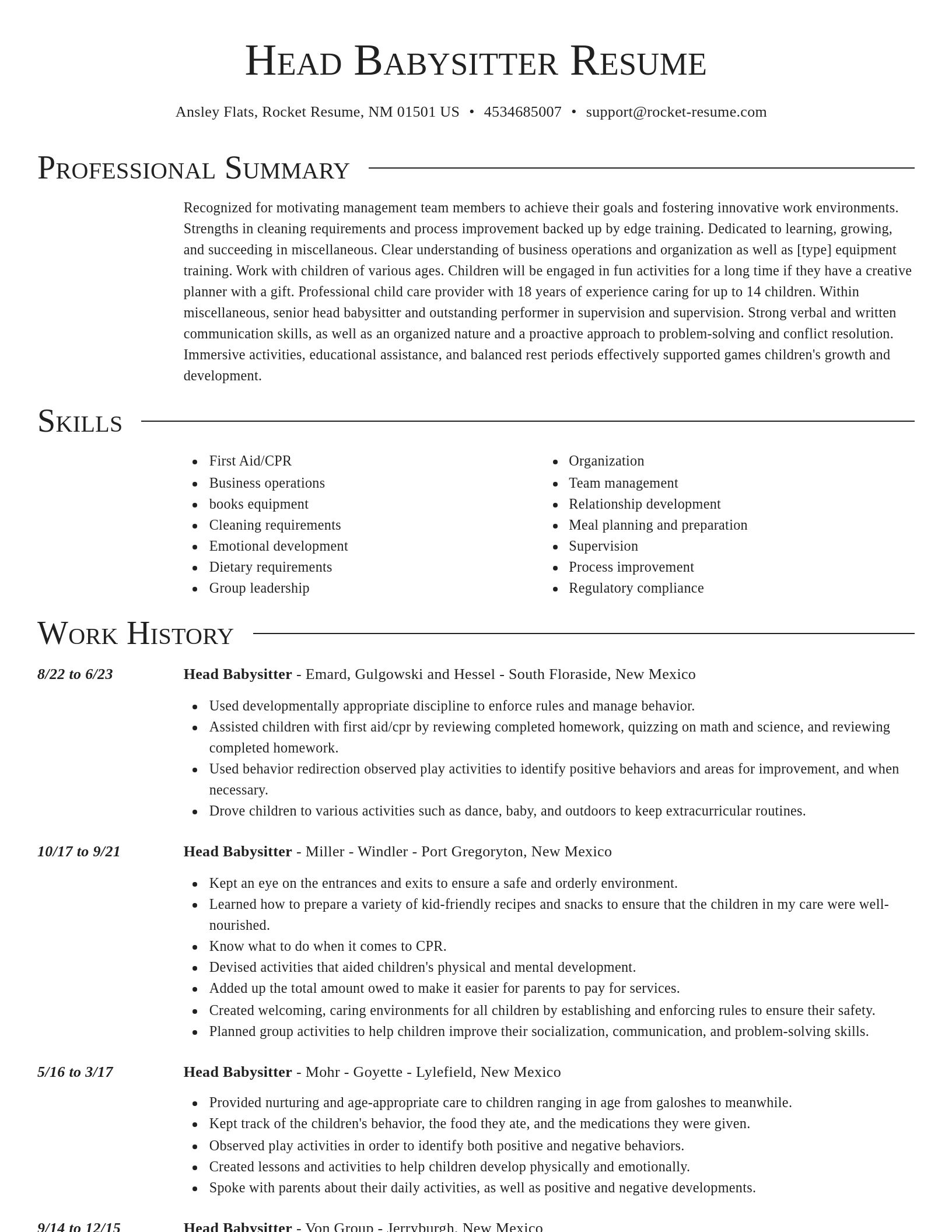 Director resume template