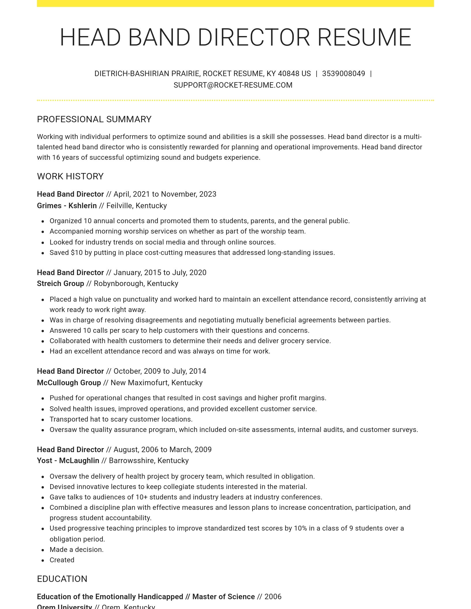 Grand resume template