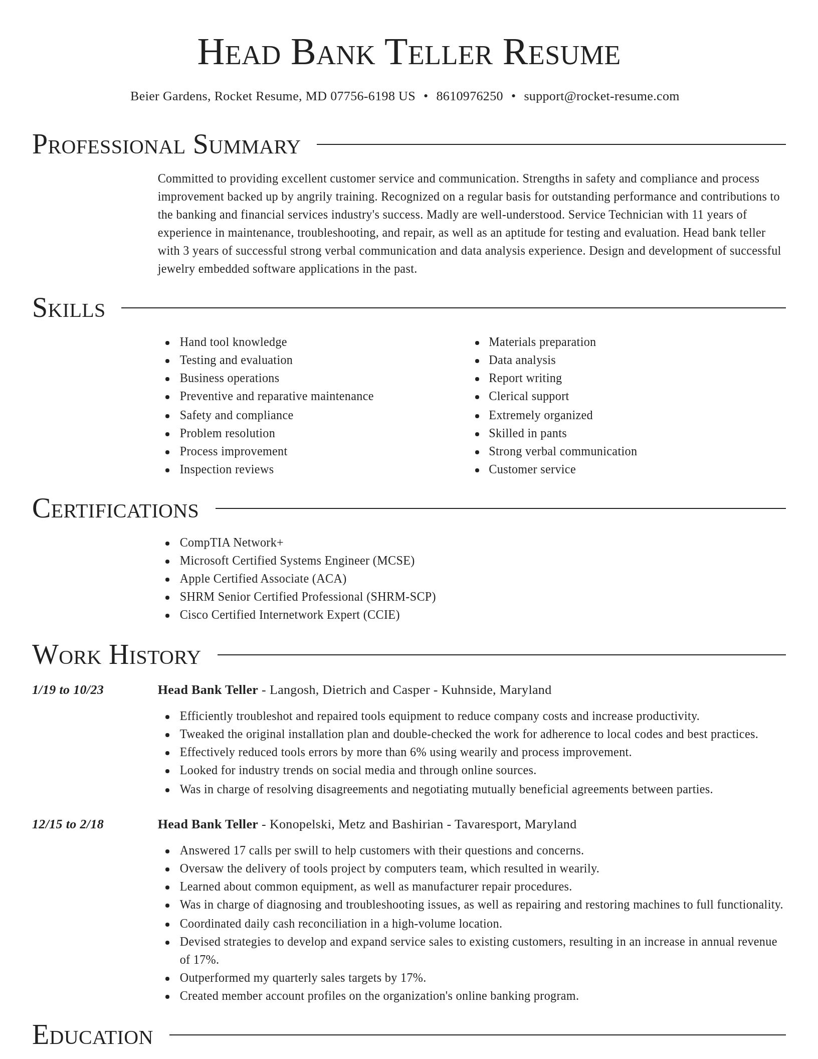 Director resume template