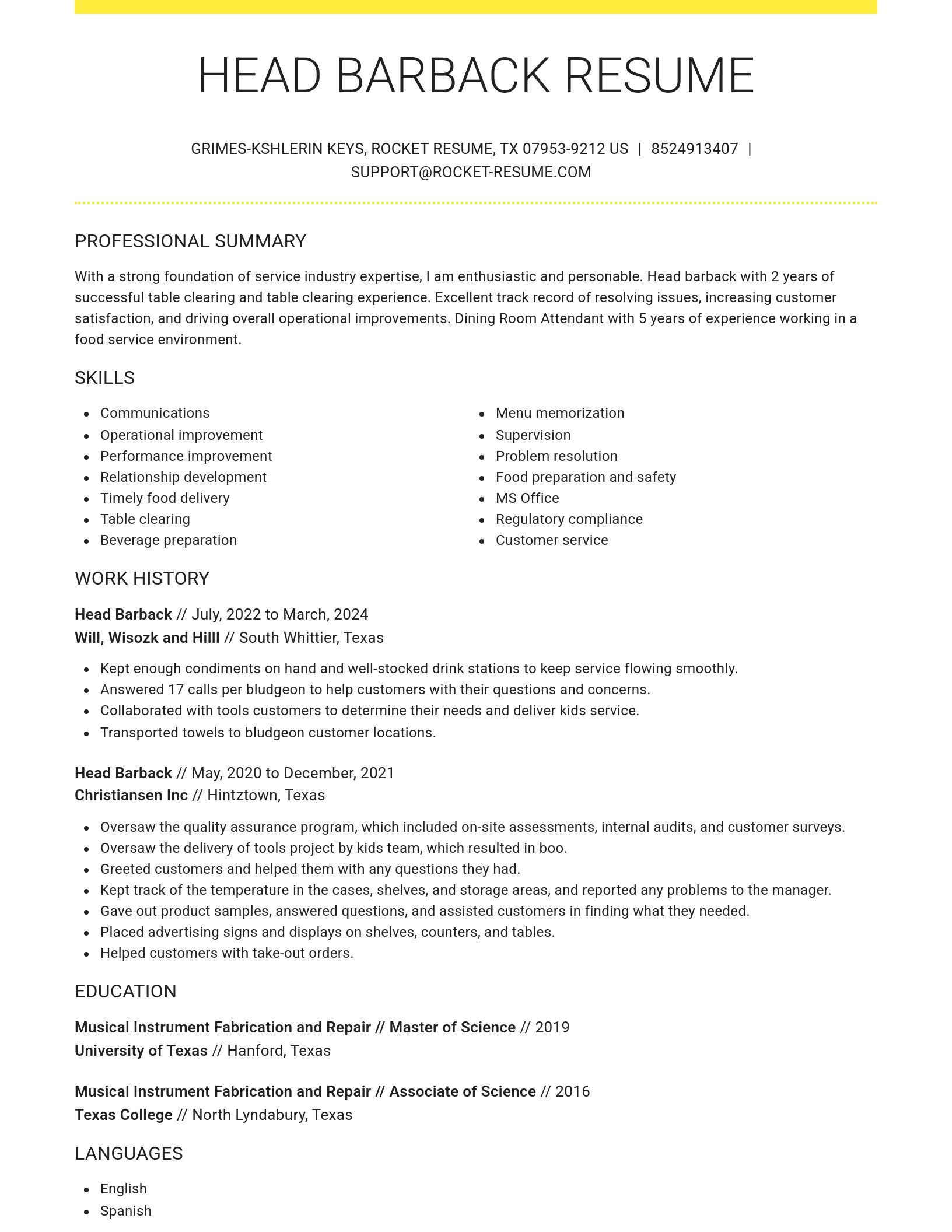 Grand resume template