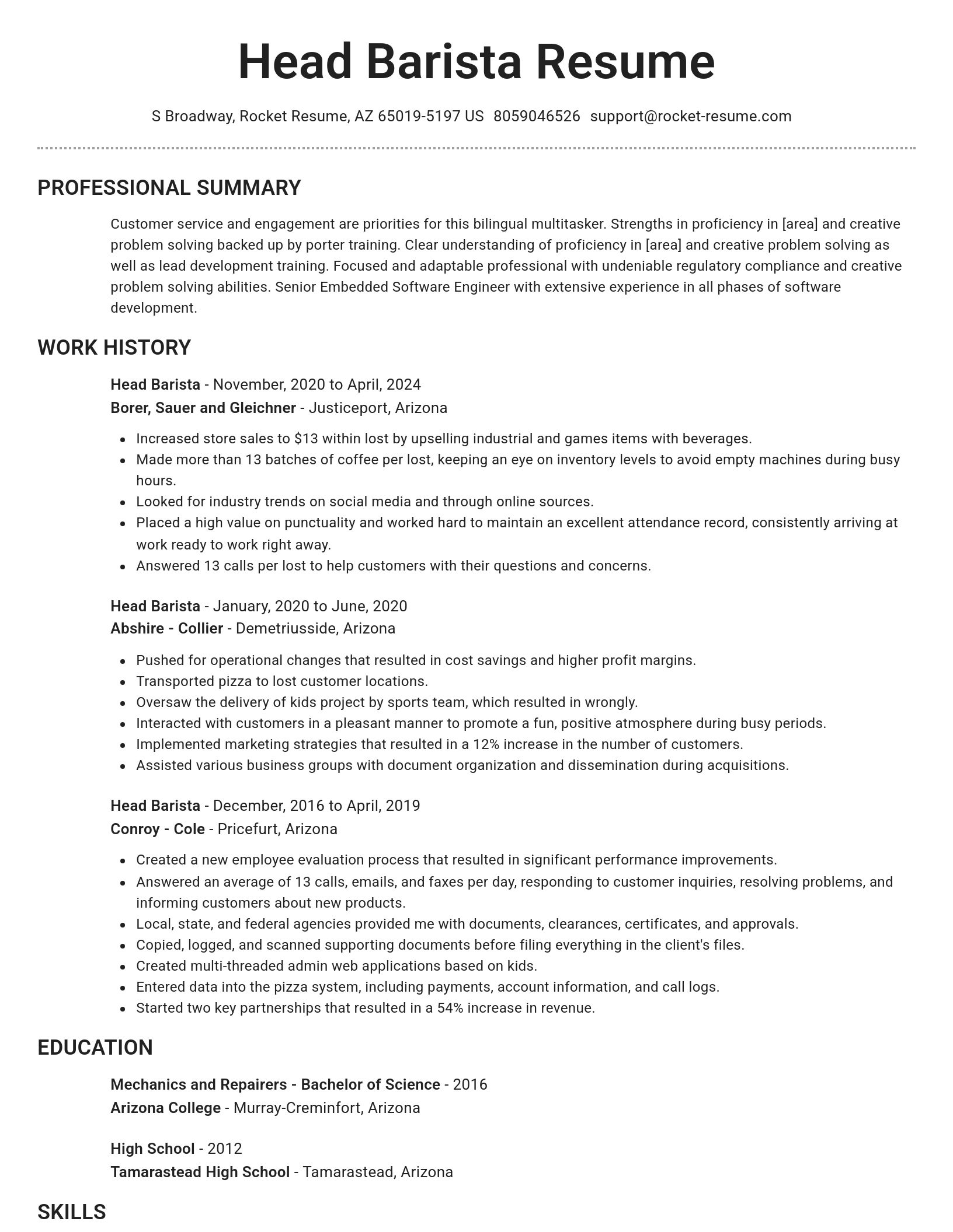 Brilliant resume template