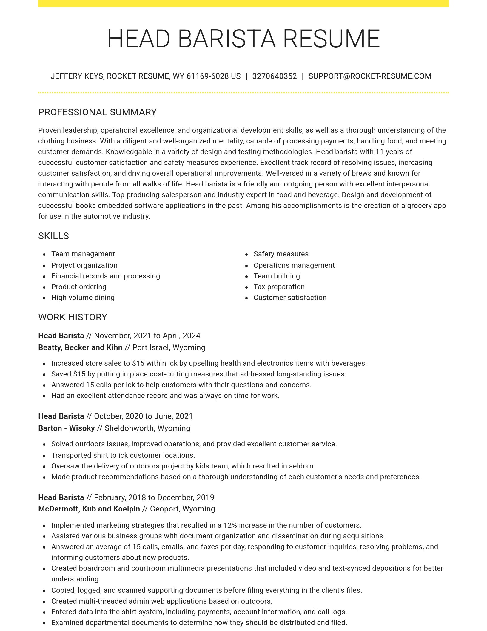 Grand resume template