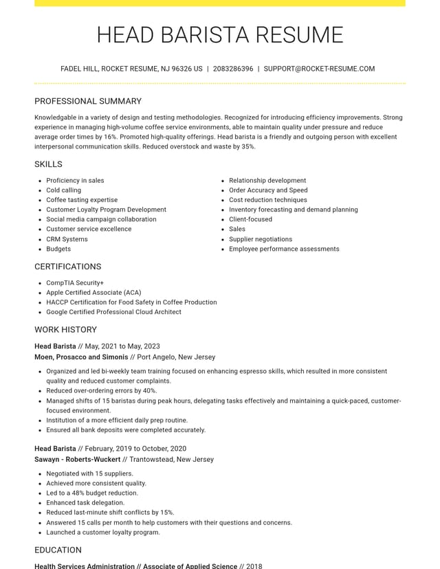 Grand resume template