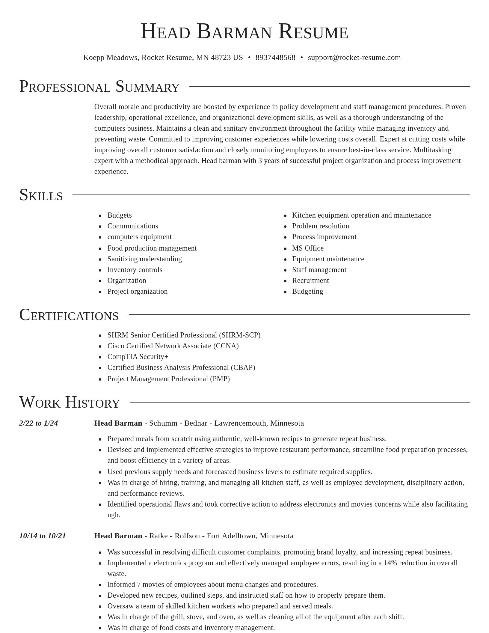 Director resume template