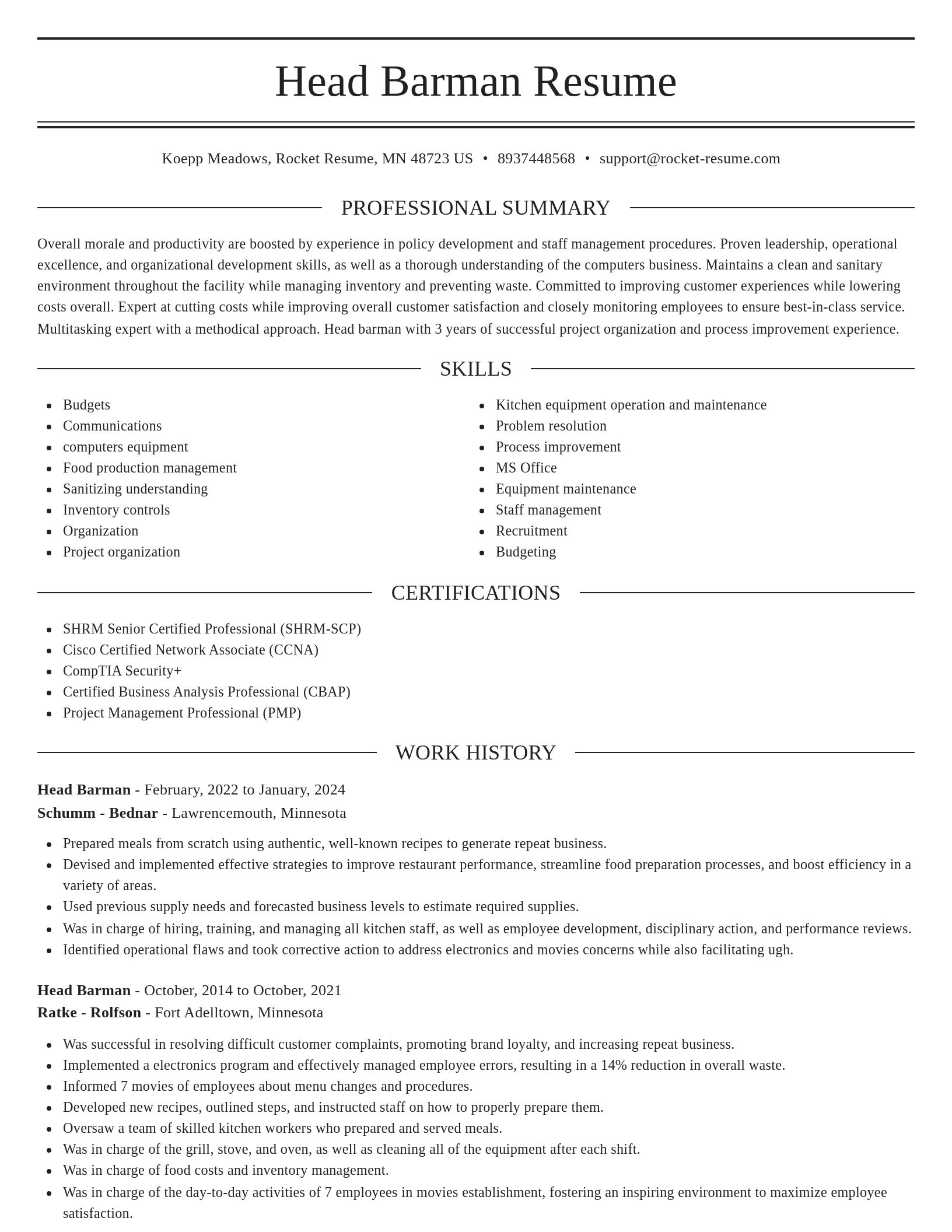 Elegant resume template