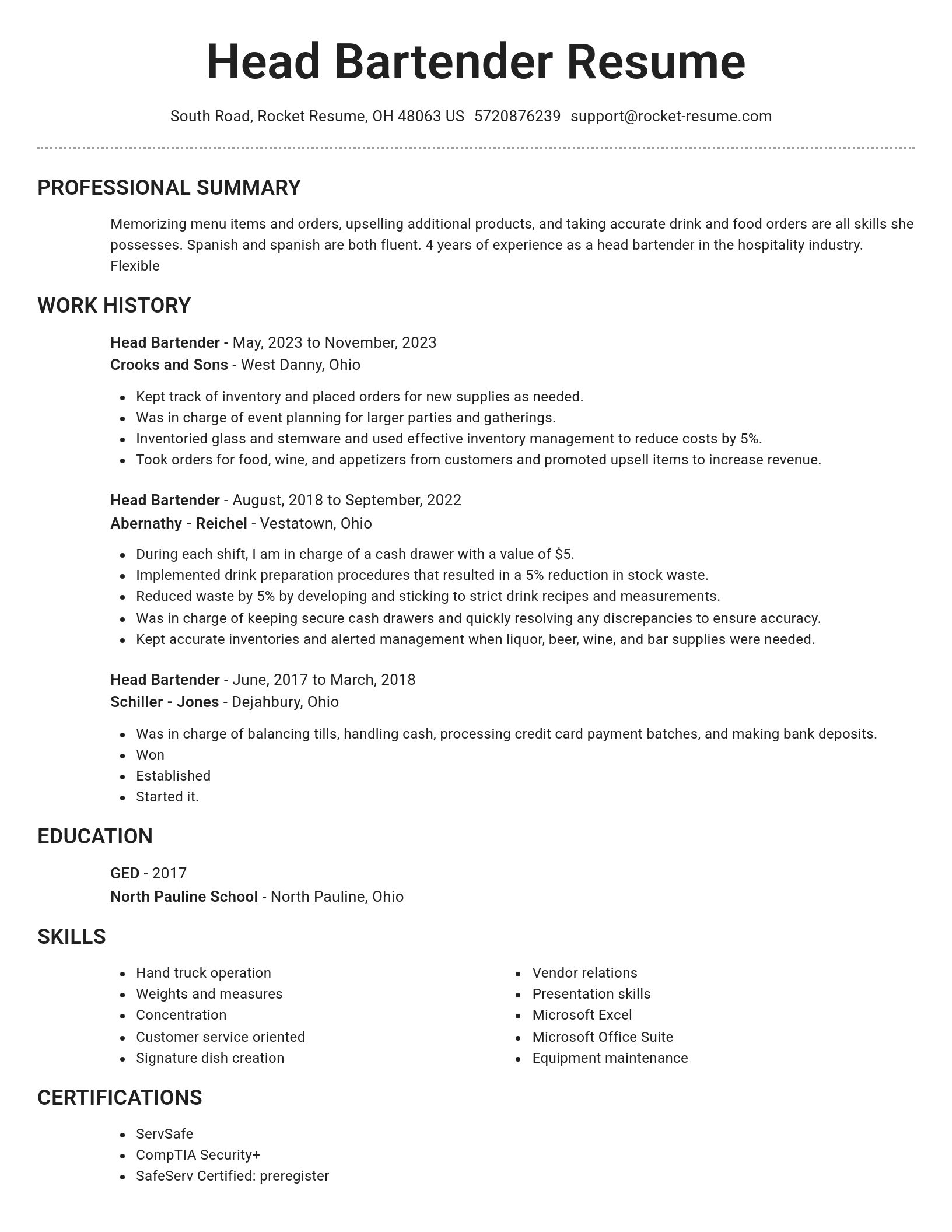 Brilliant resume template