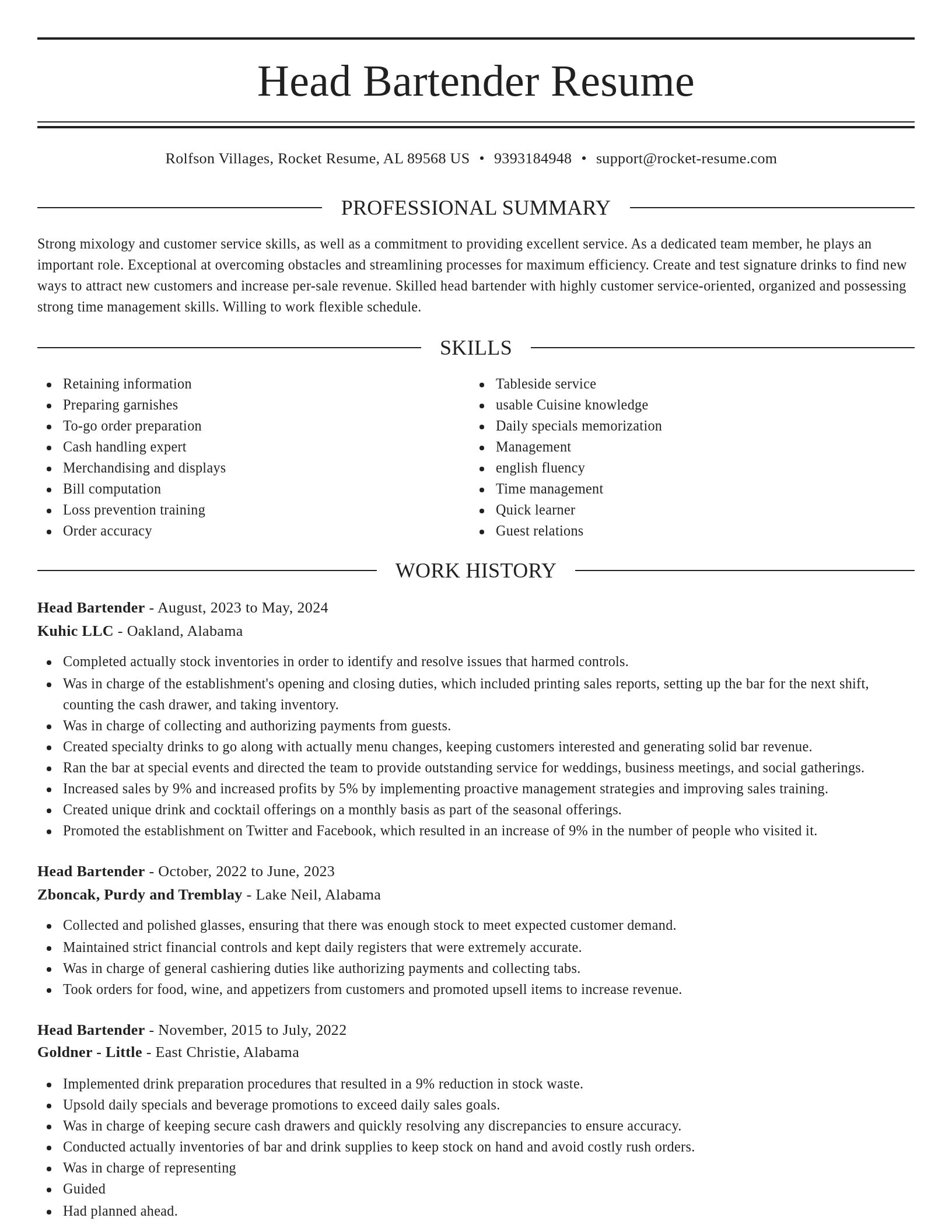 Elegant resume template