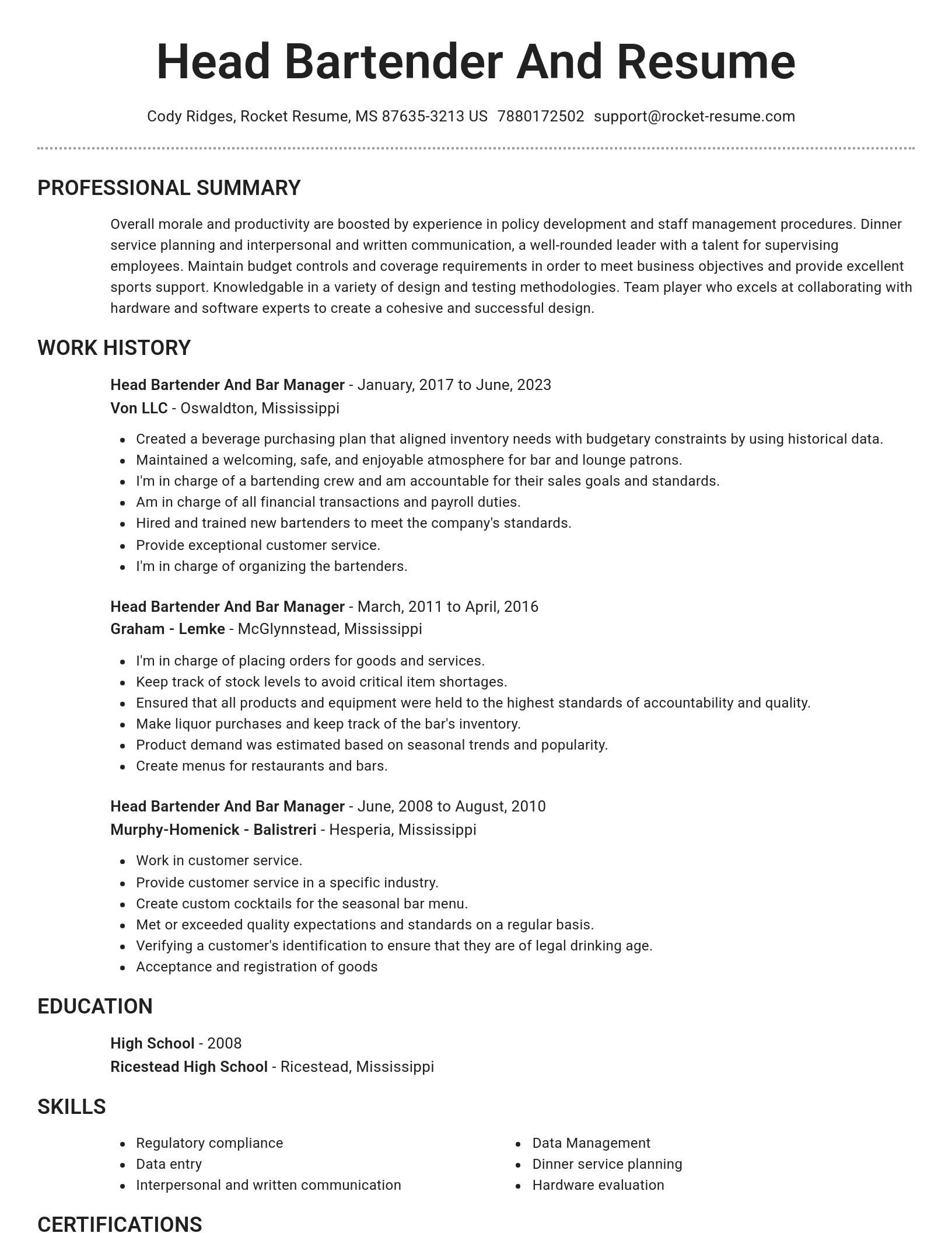 Brilliant resume template