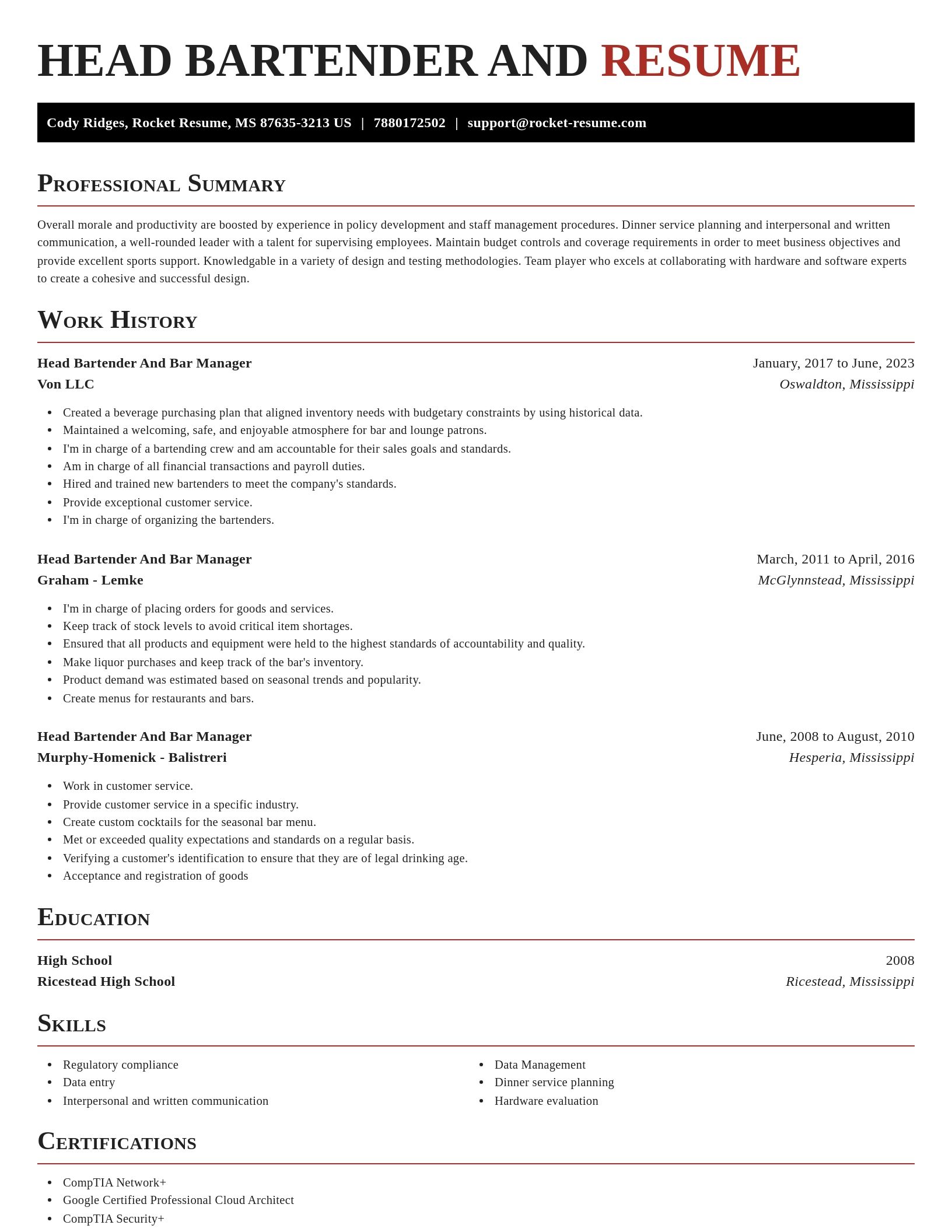 Exquisite resume template