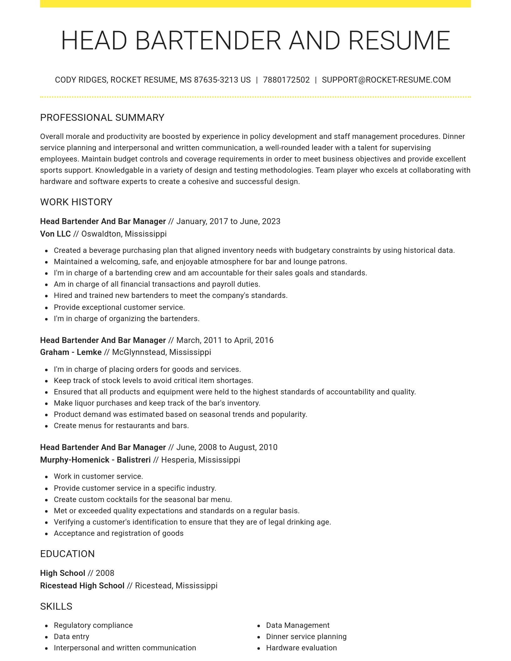 Grand resume template