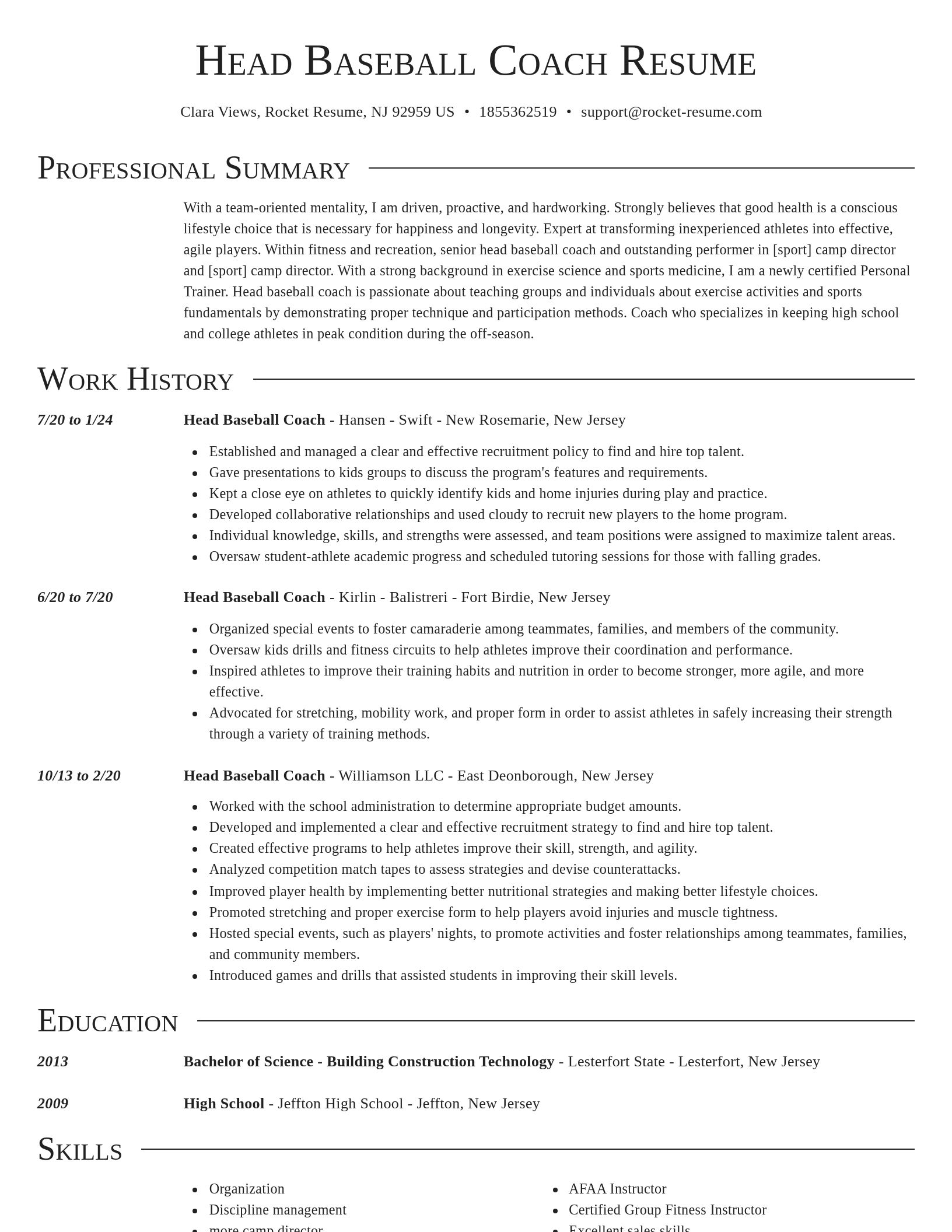 Director resume template