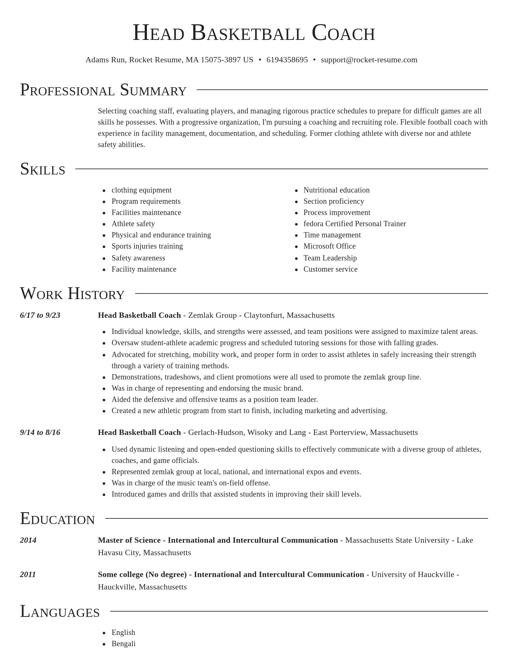 Director resume template