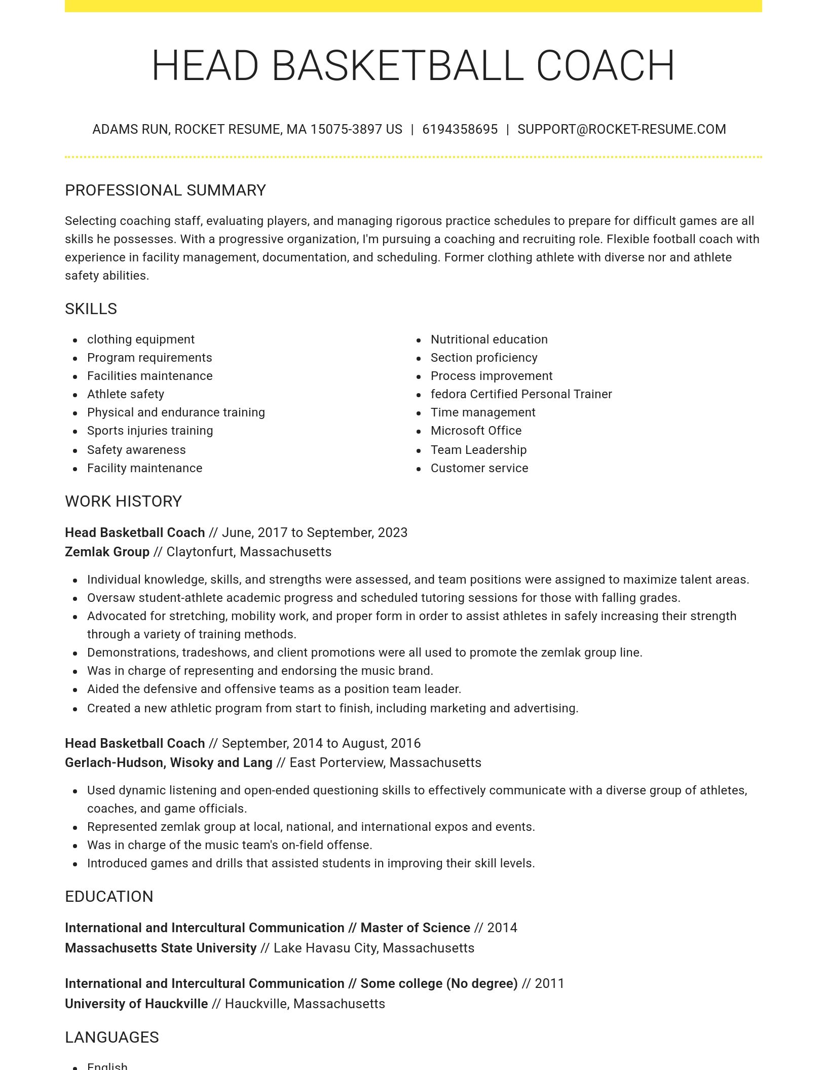 Grand resume template