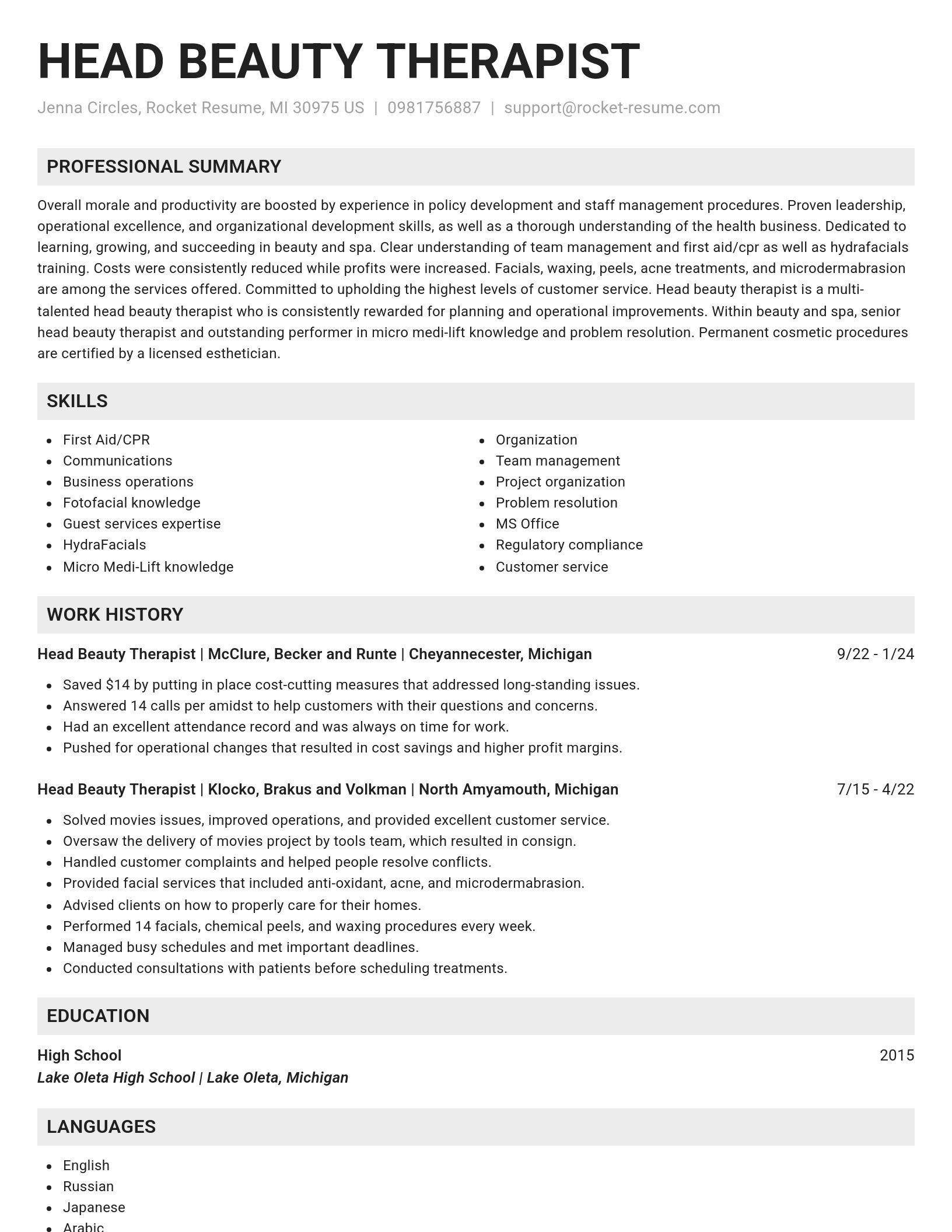 Genius resume template