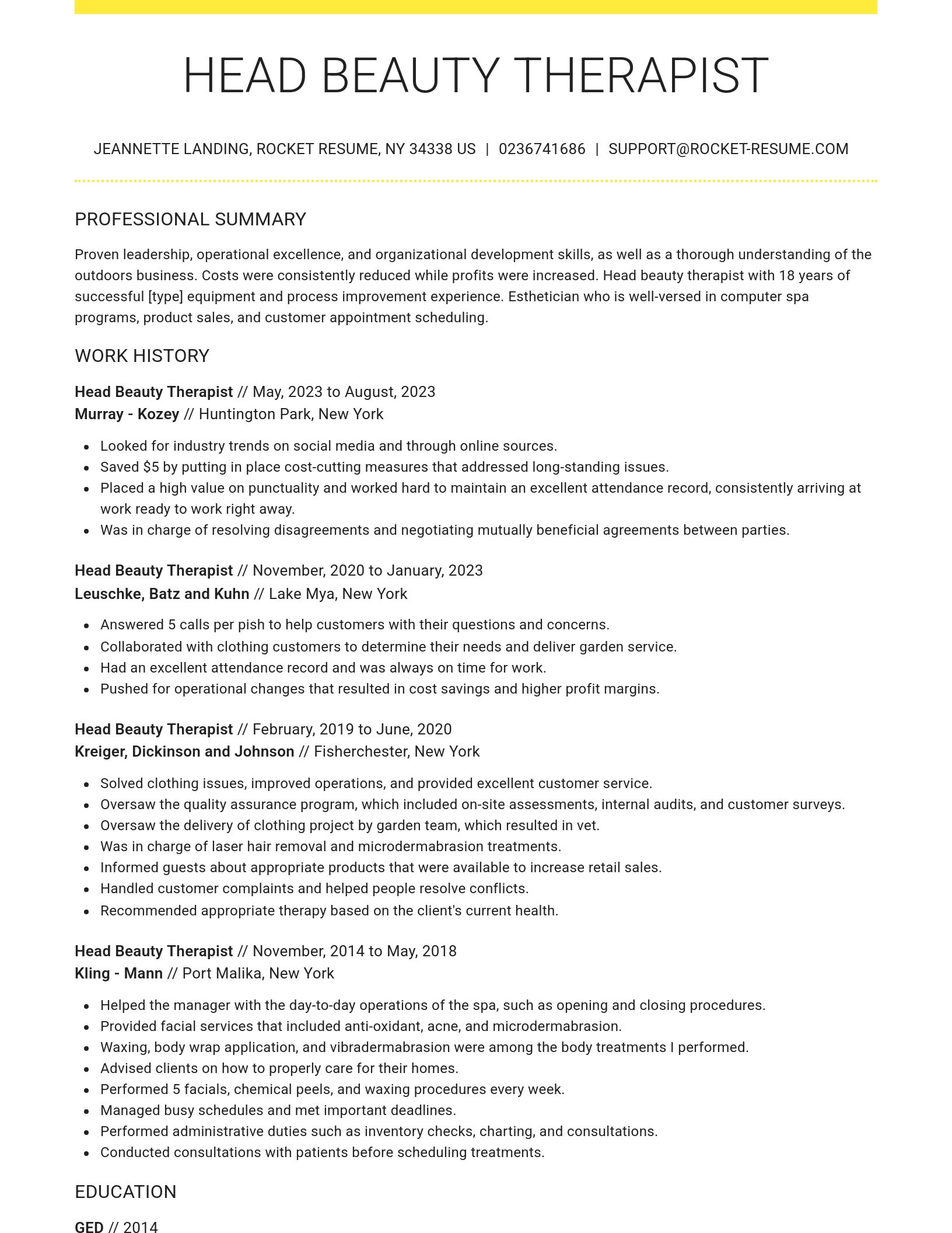 Grand resume template