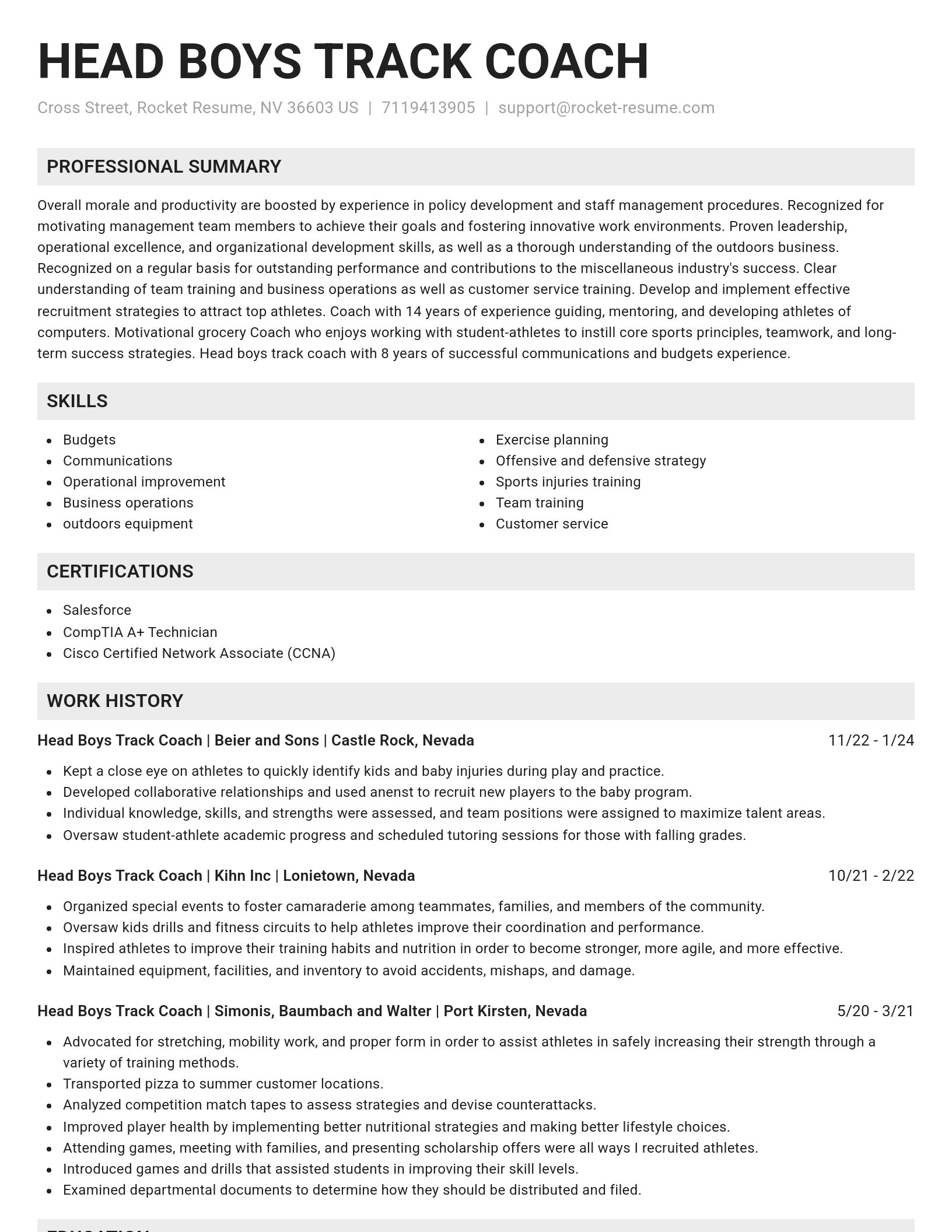 Genius resume template