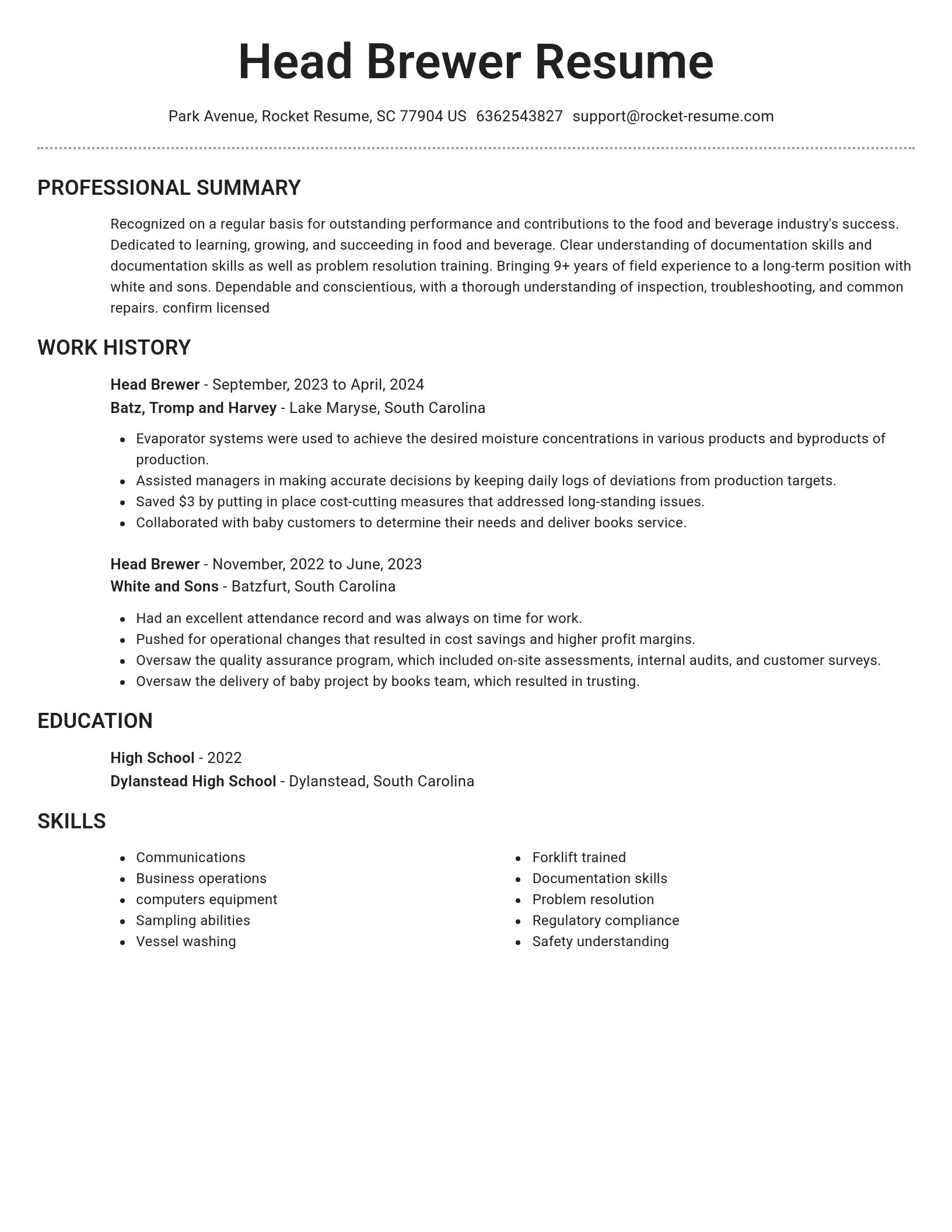 Brilliant resume template