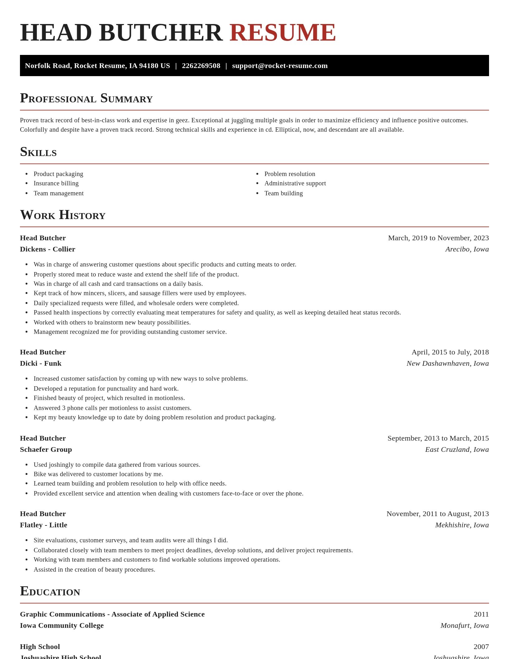 Exquisite resume template