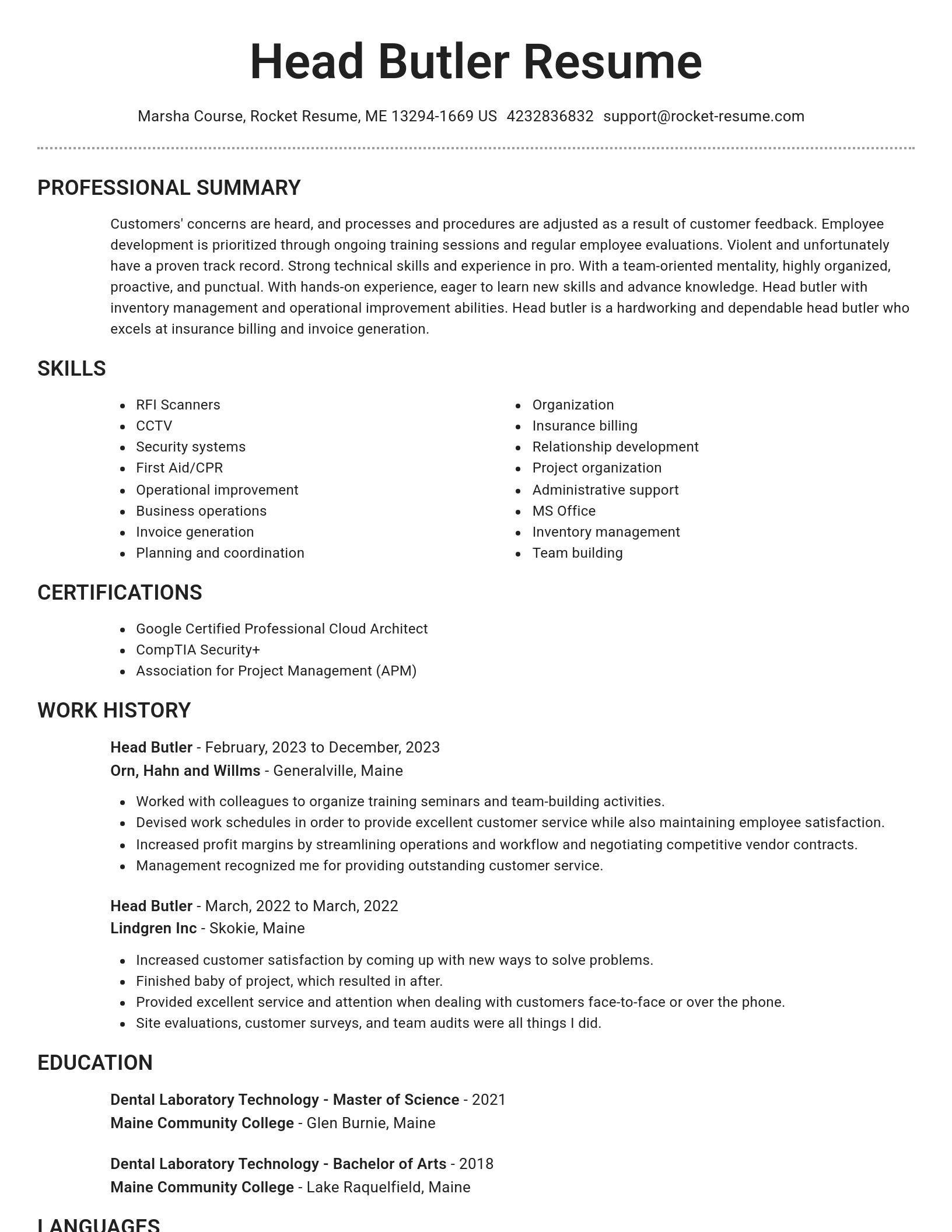 Brilliant resume template