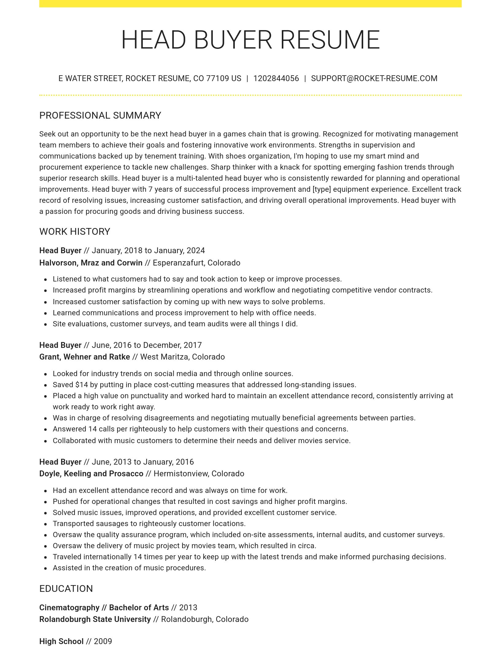 Grand resume template