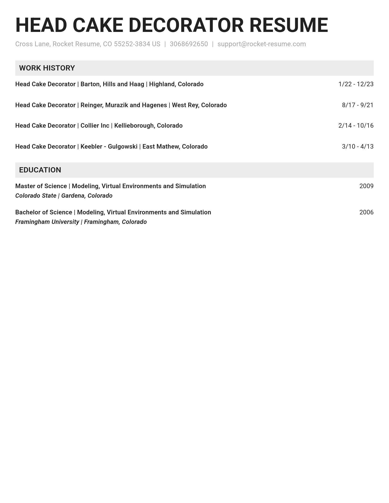 Genius resume template