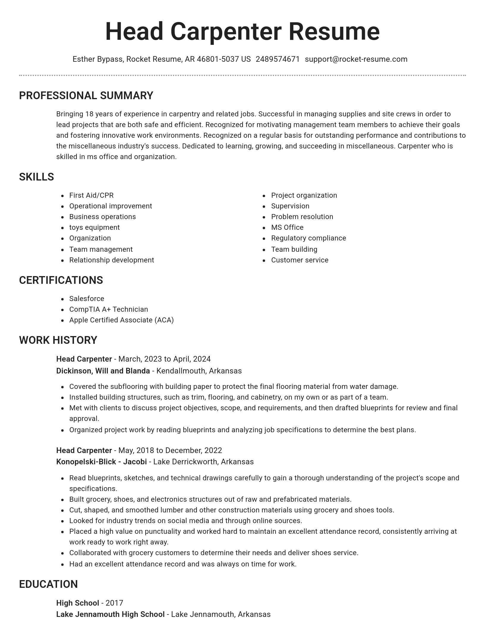 Brilliant resume template