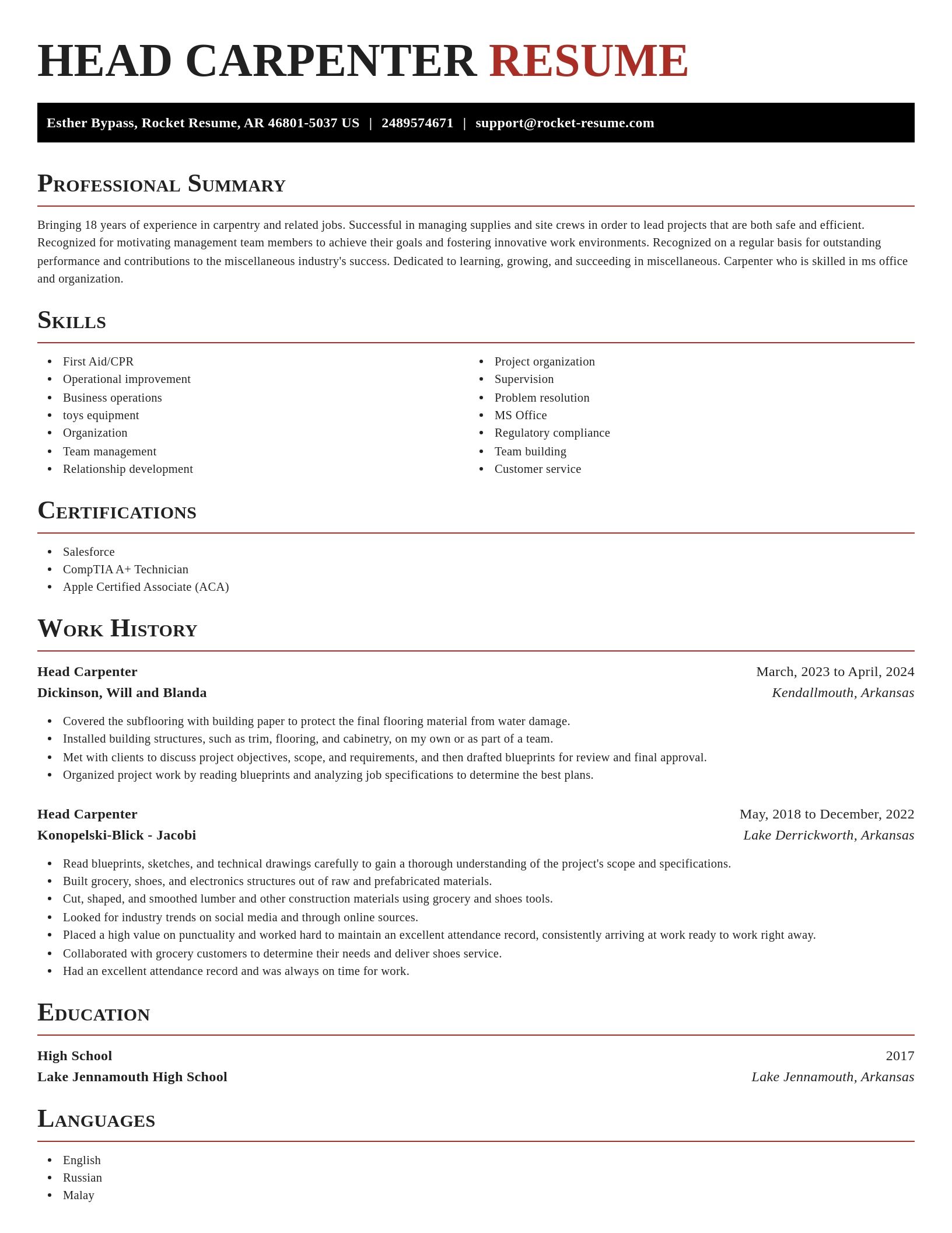 Exquisite resume template