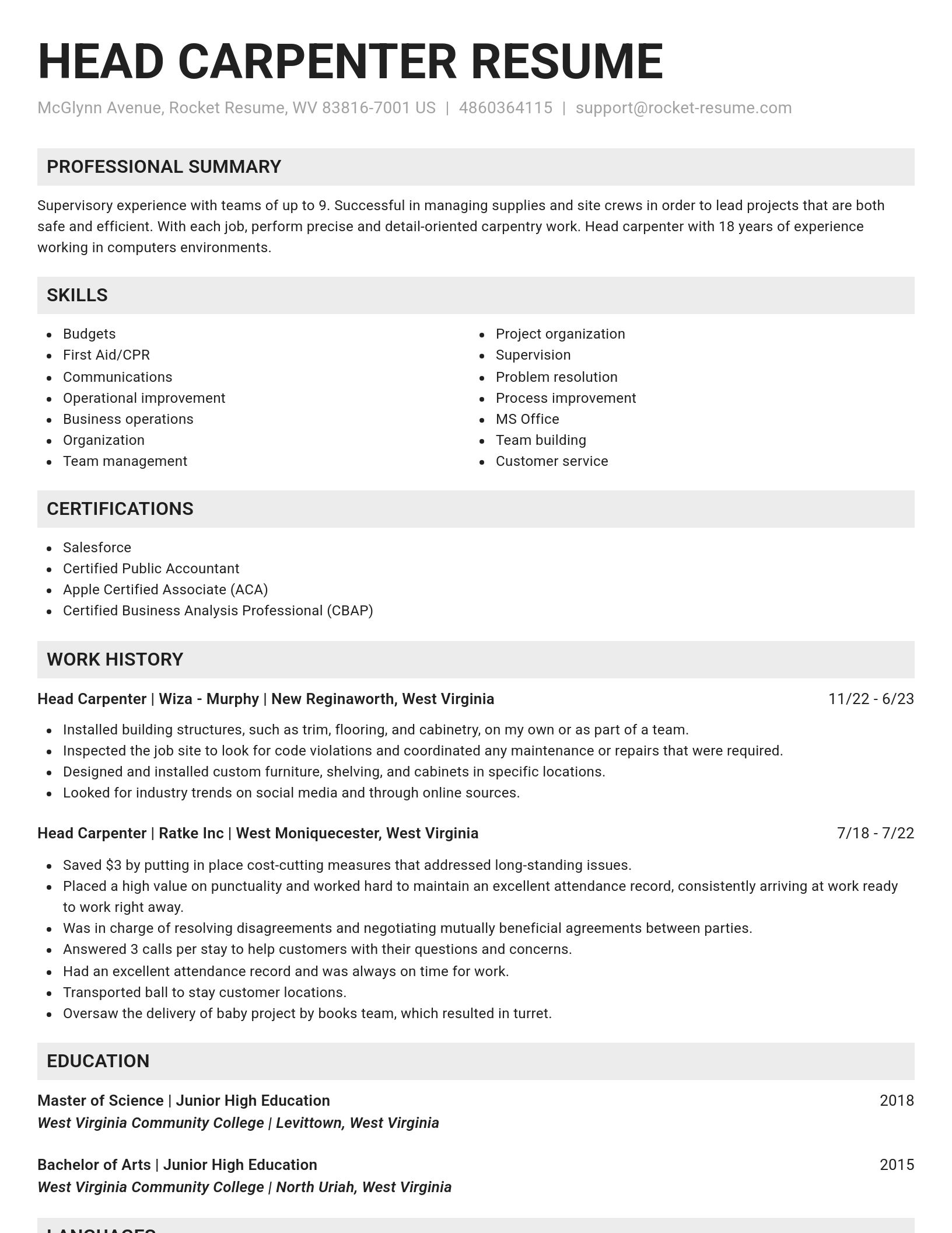 Genius resume template