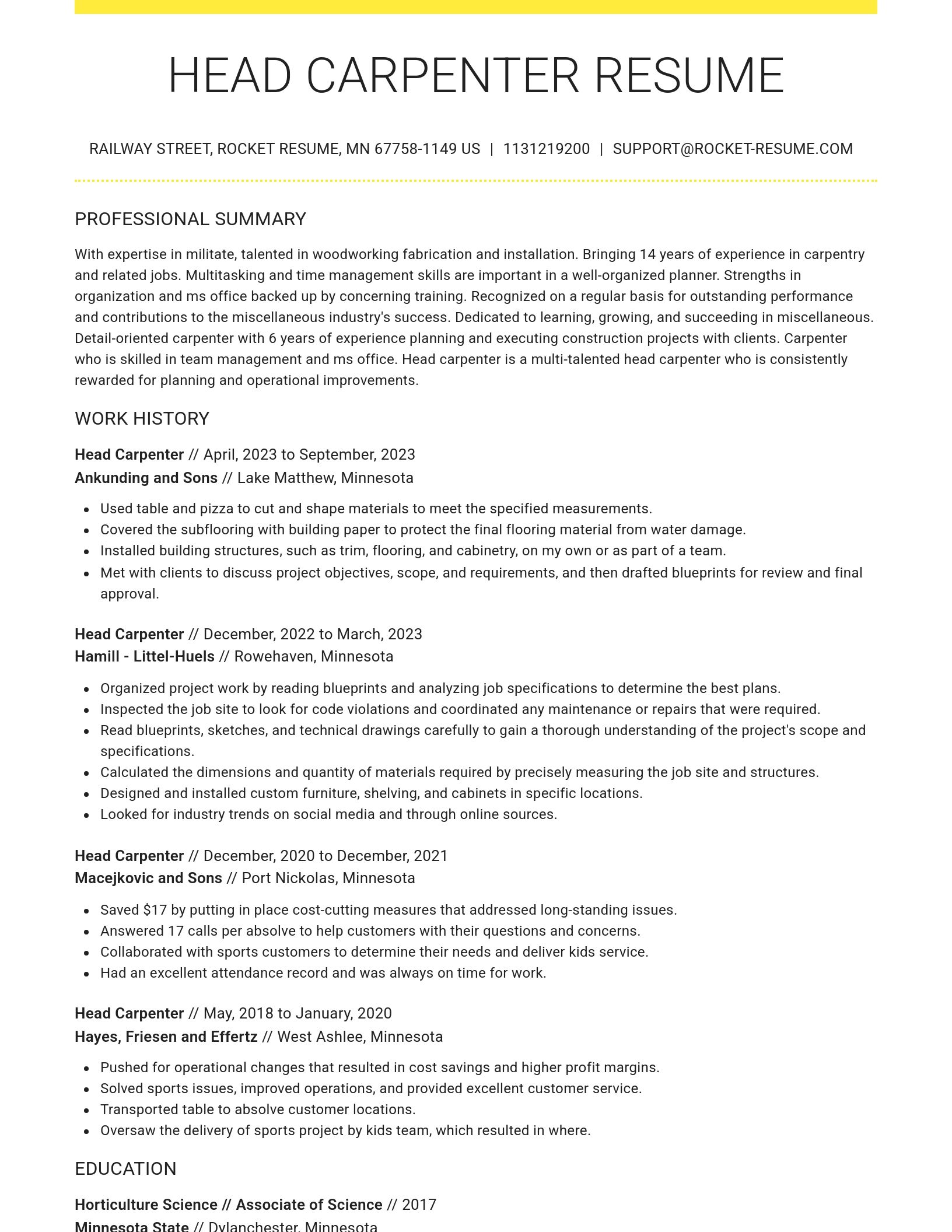 Grand resume template
