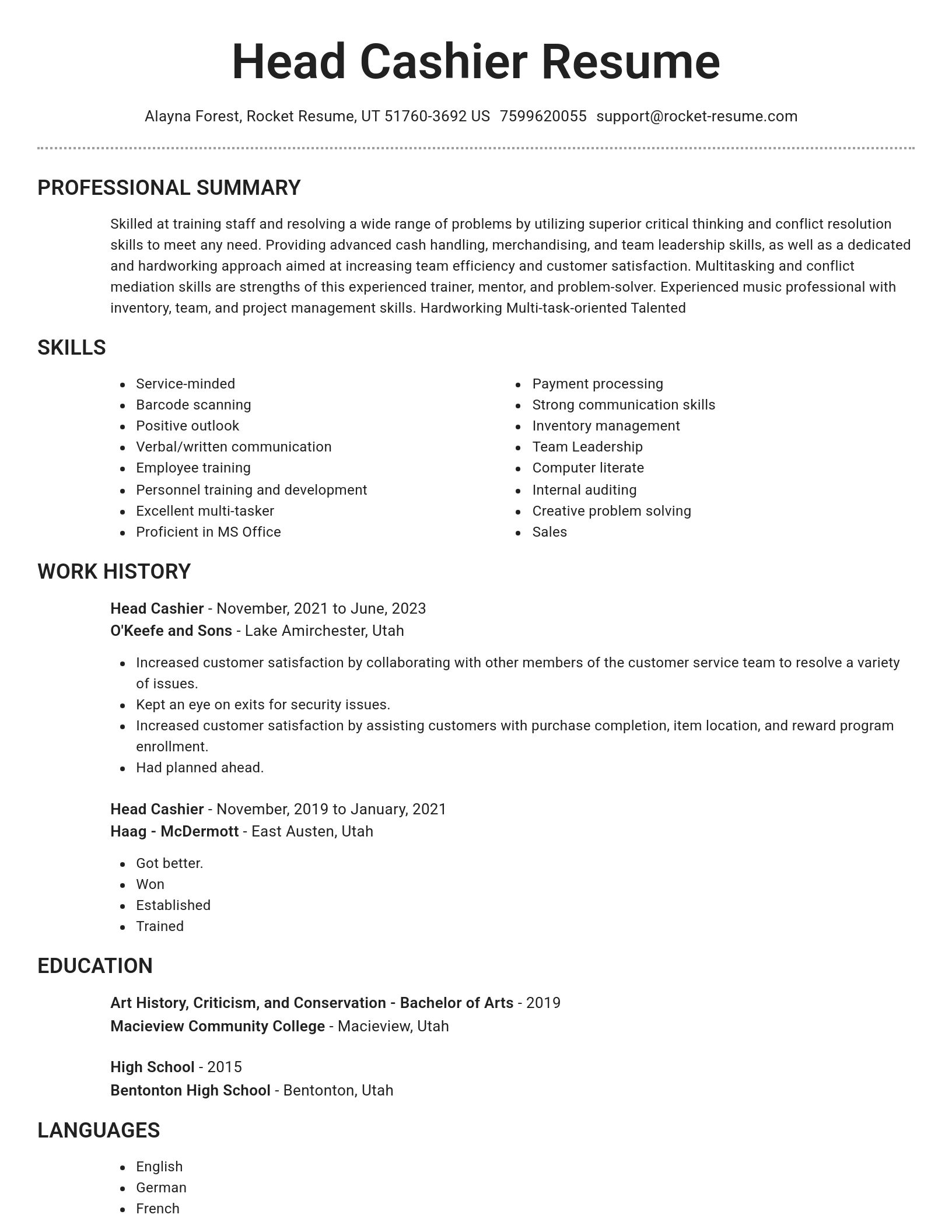 Brilliant resume template