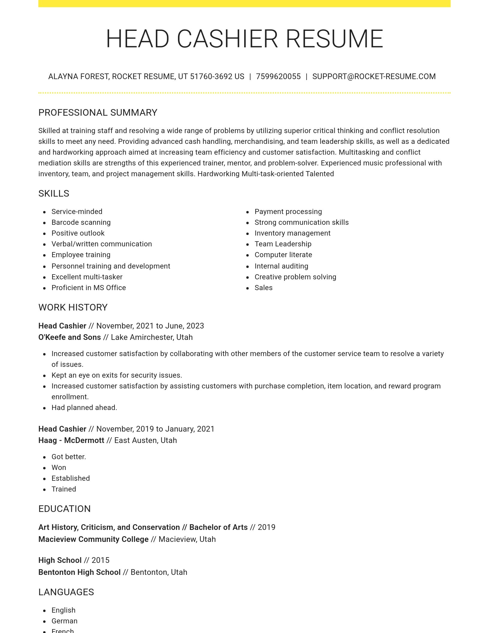 Grand resume template