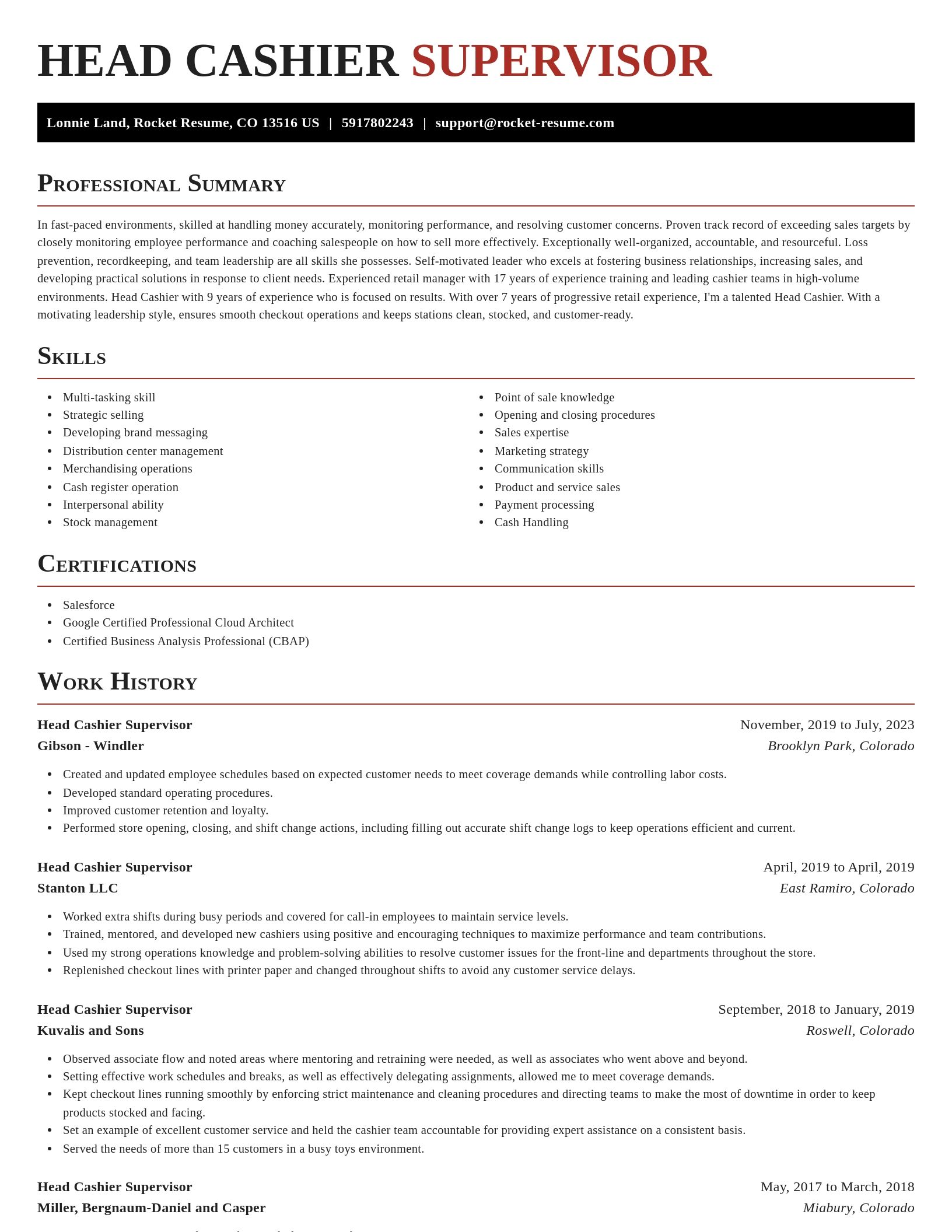 Exquisite resume template