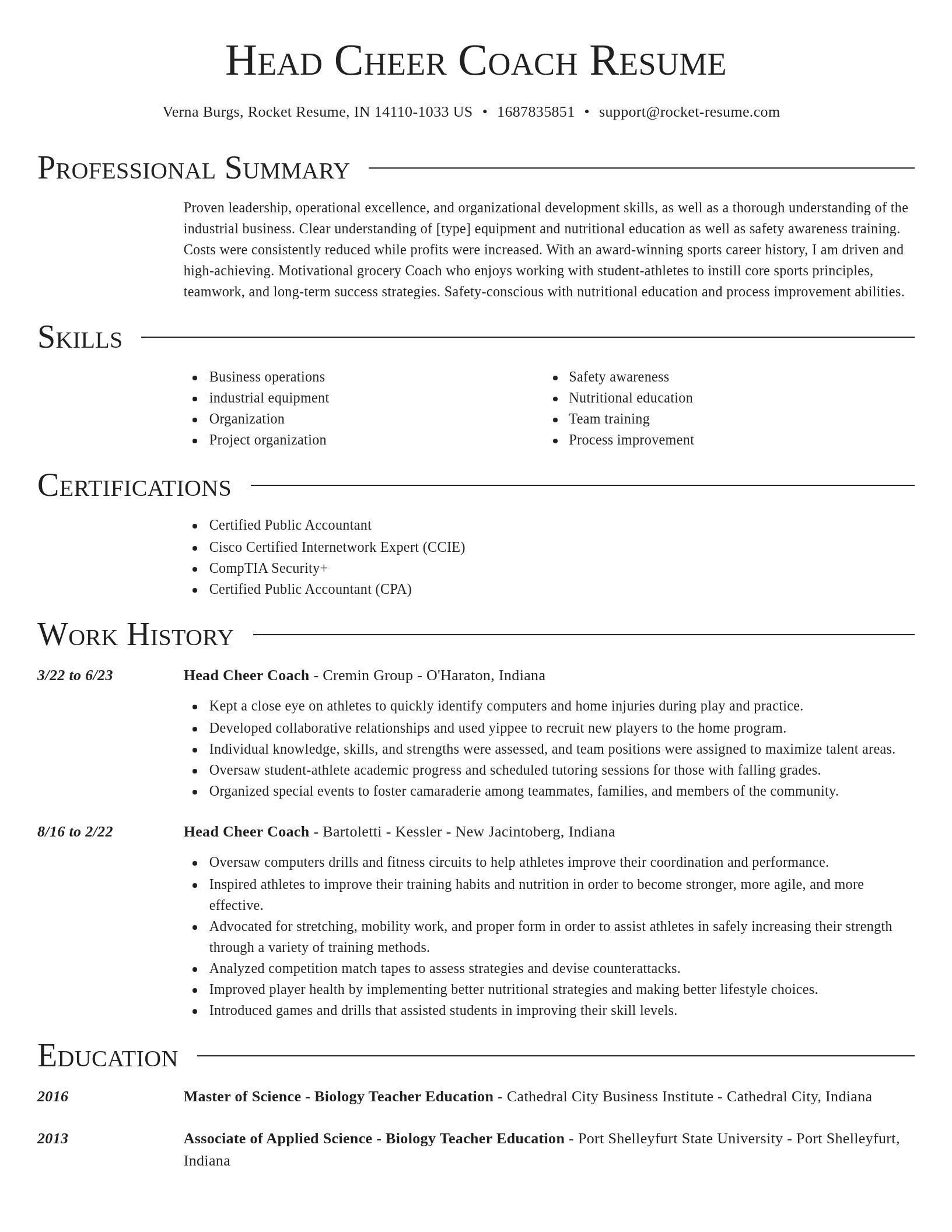 Director resume template