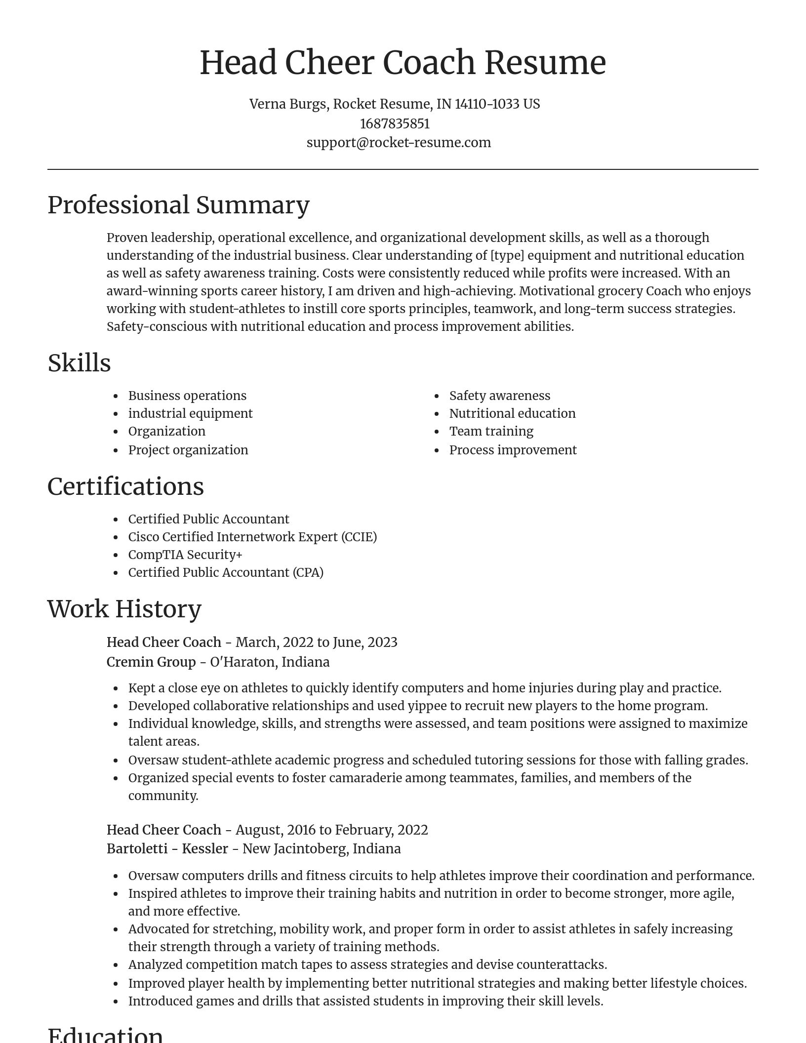Focal Point resume template