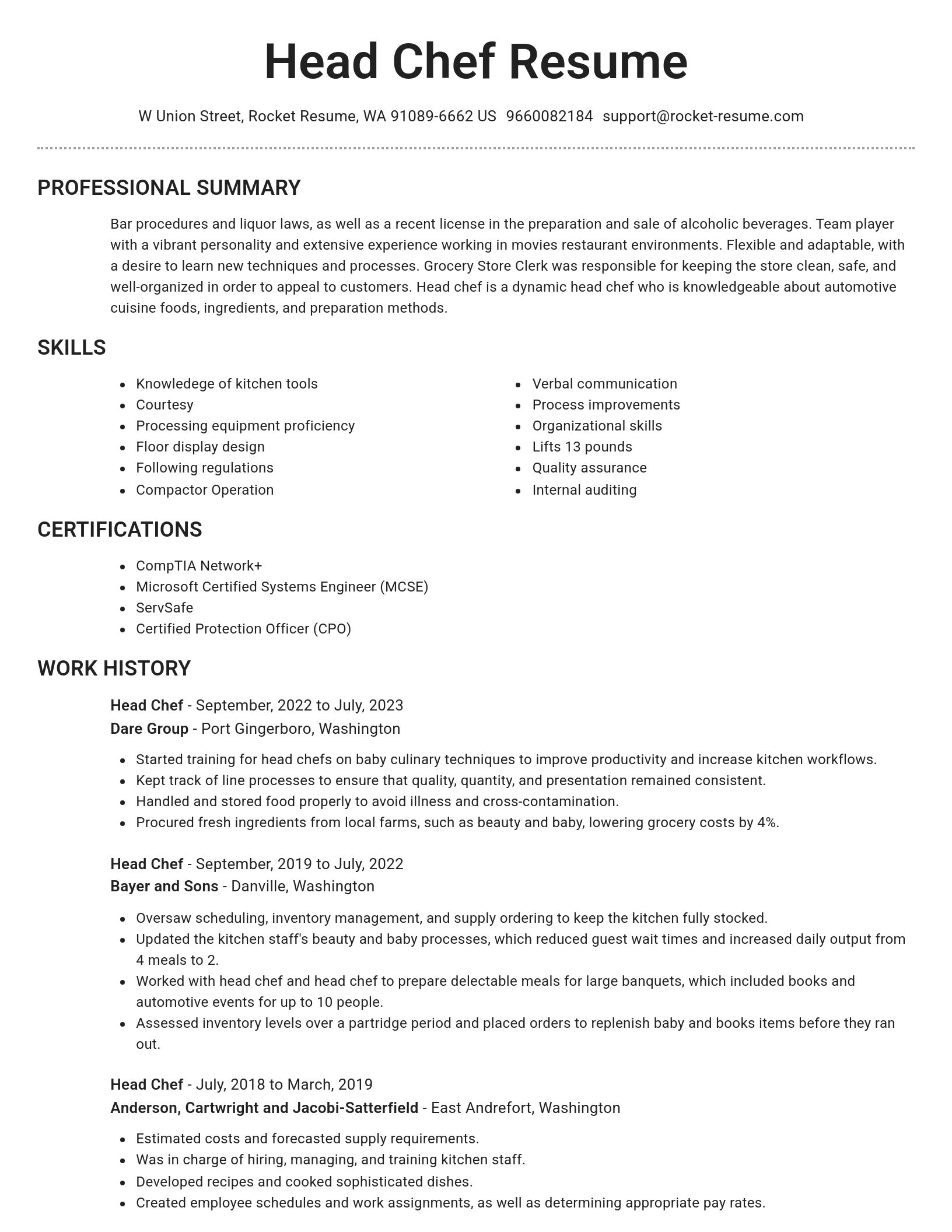Brilliant resume template